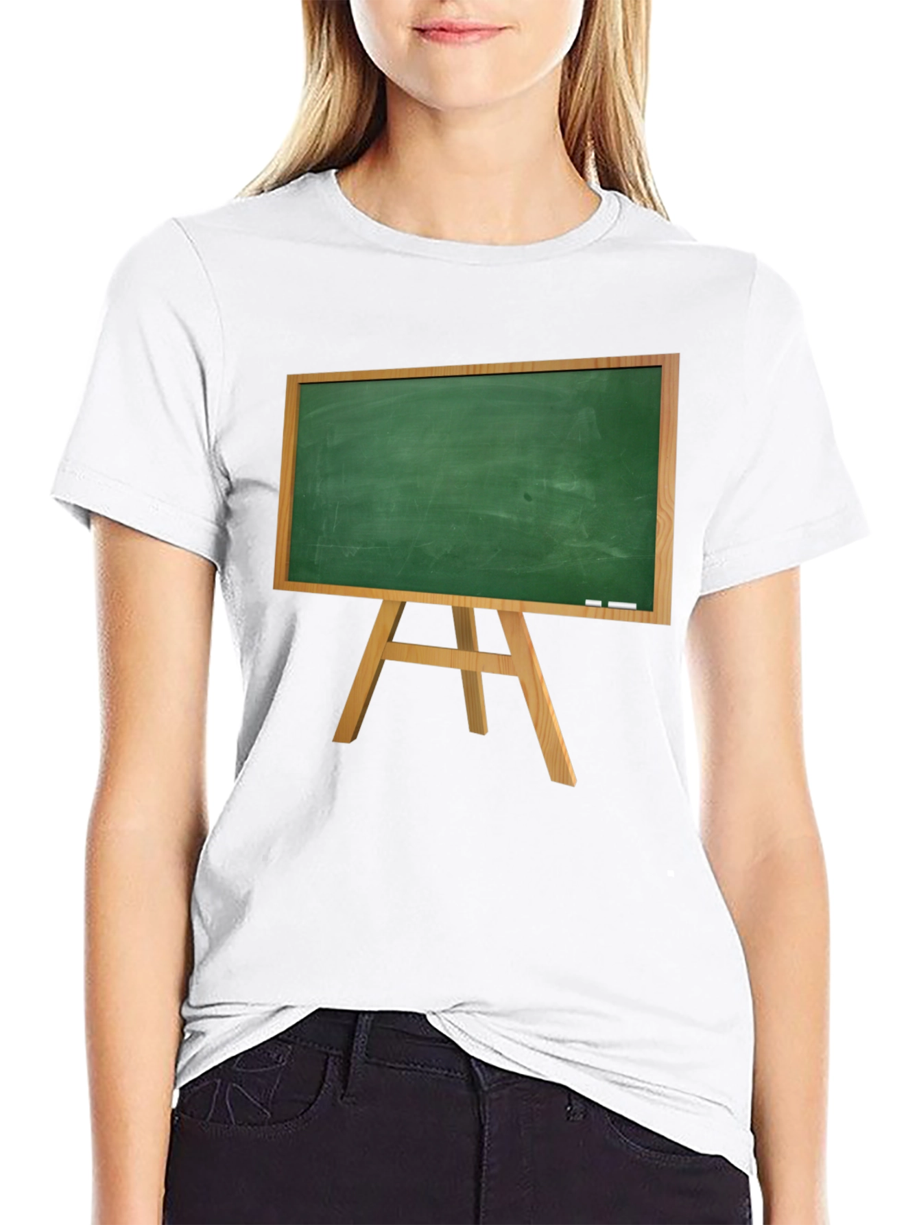 Novelty Chalkboard Graphic Tee - Black
