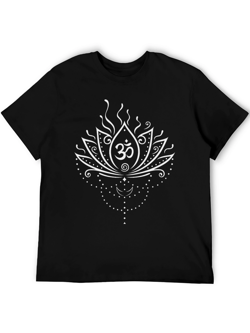 Om Lotus Graphic T-Shirt - Black