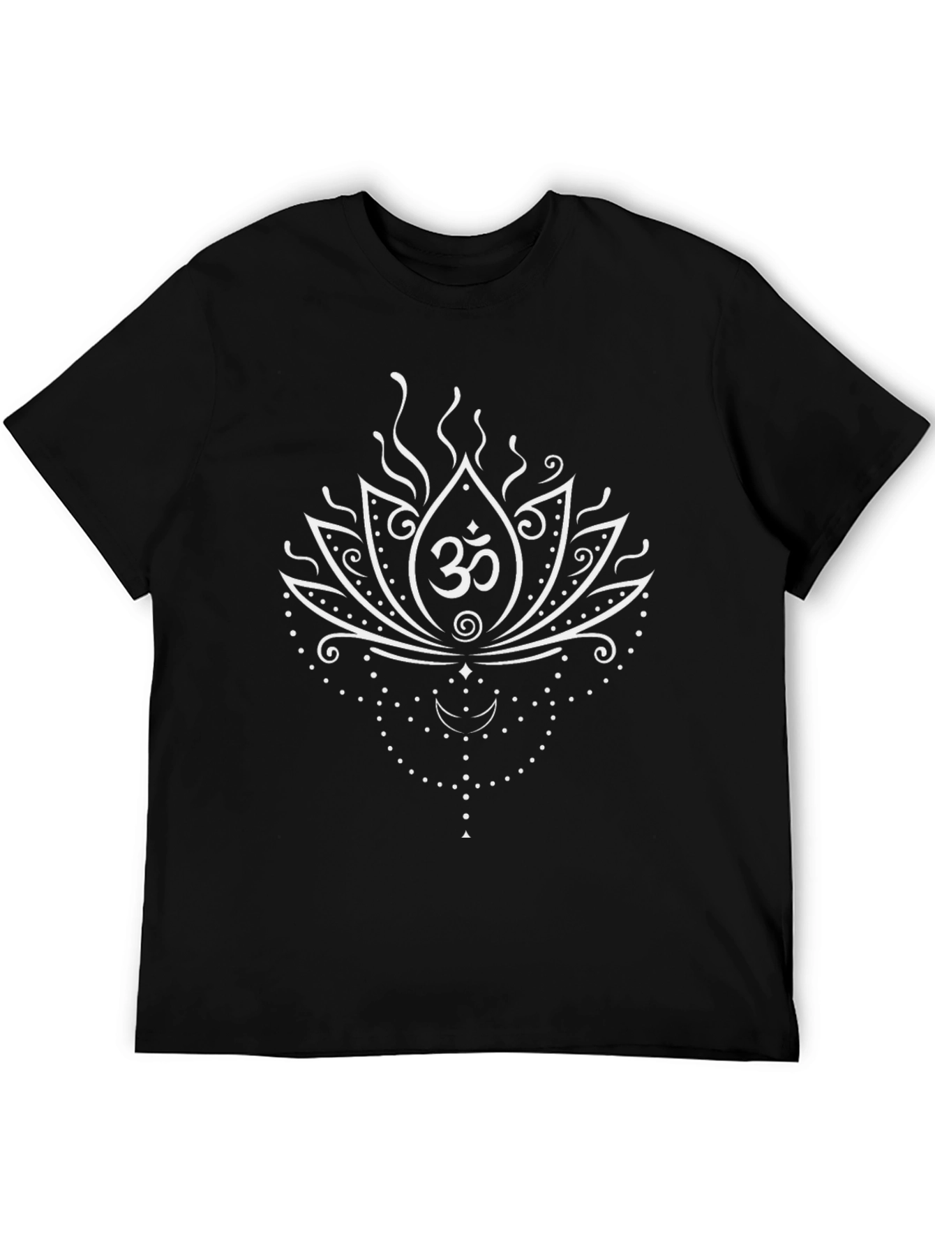Om Lotus Graphic T-Shirt - Black