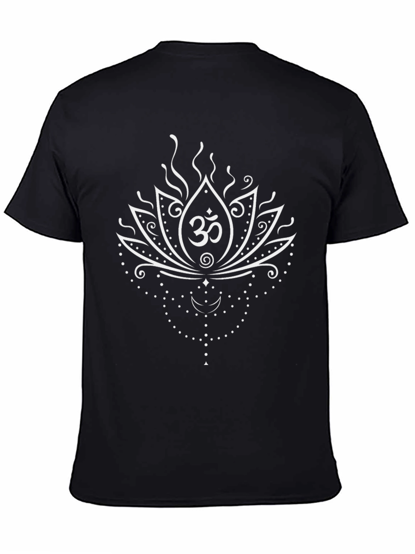 Om Lotus Graphic T-Shirt - Black
