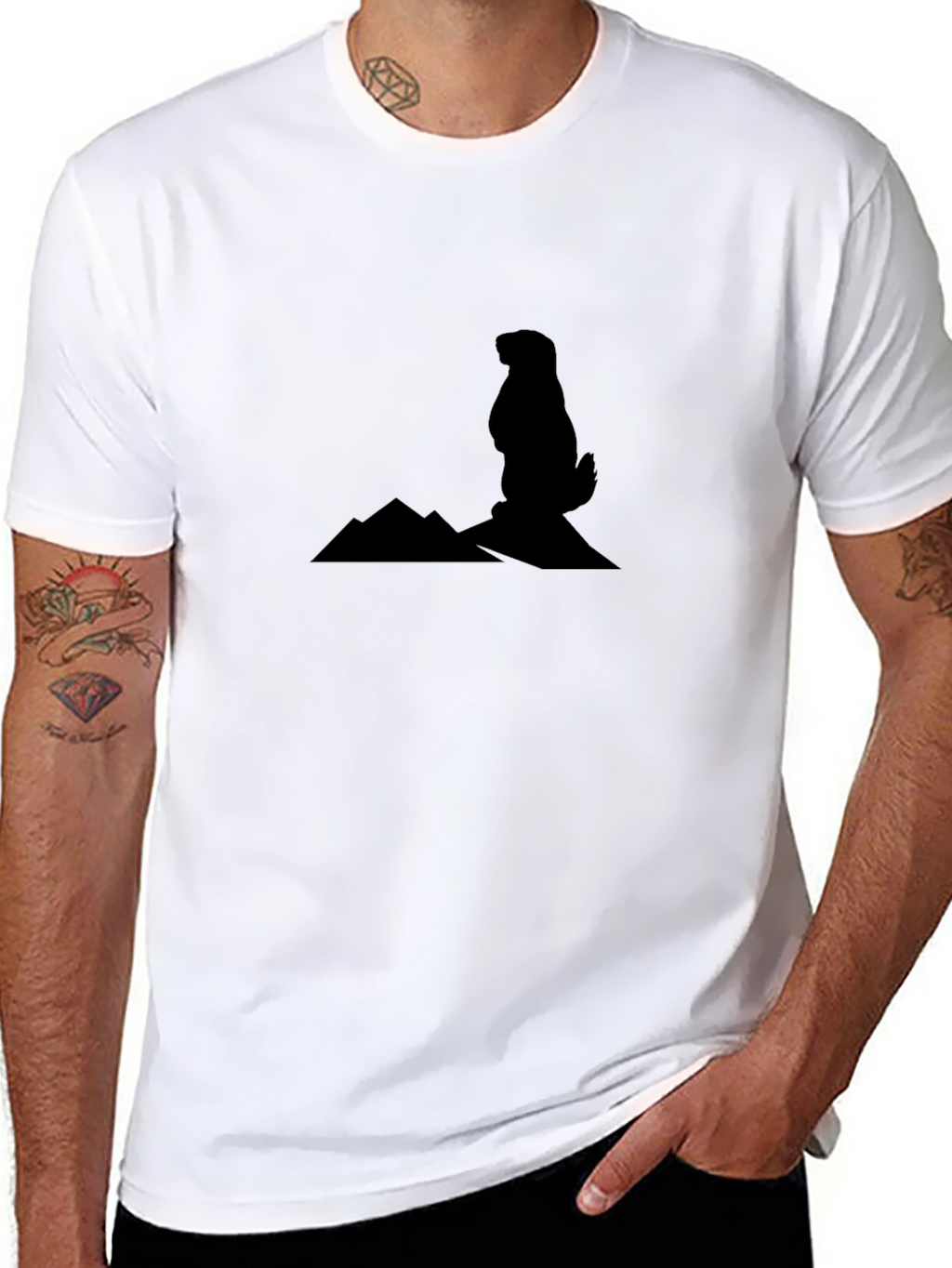 Groundhog Mountain Tee - Mens Black Graphic T-Shirt