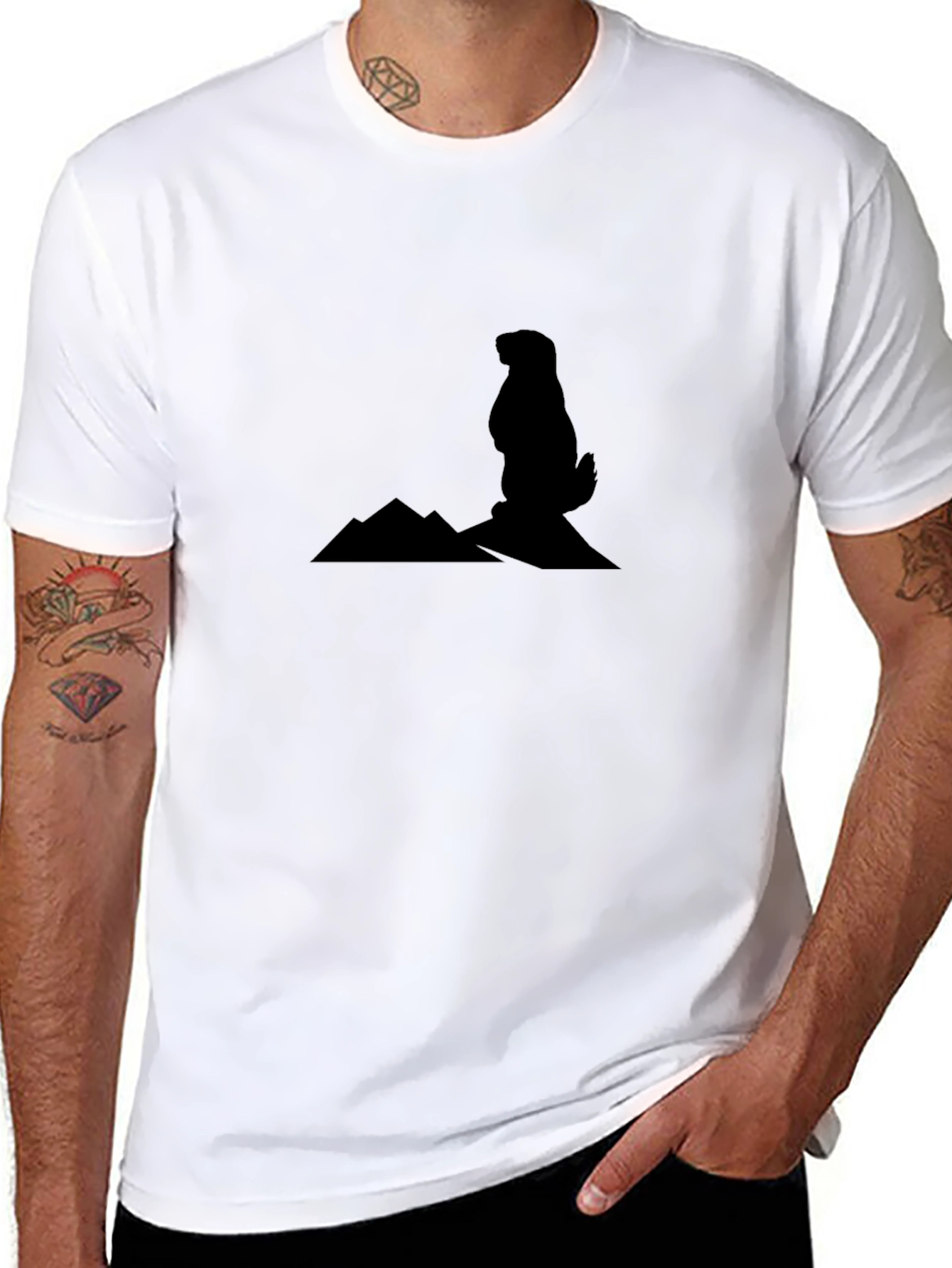 Groundhog Mountain Tee - Mens Black Graphic T-Shirt