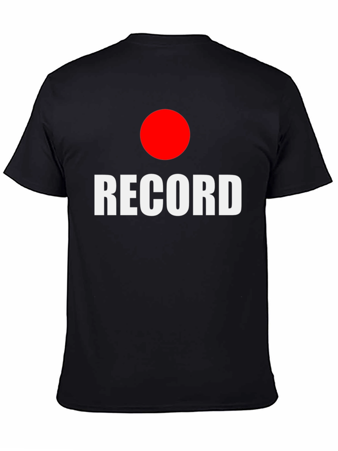 RECORD Graphic Tee -  Black T-Shirt