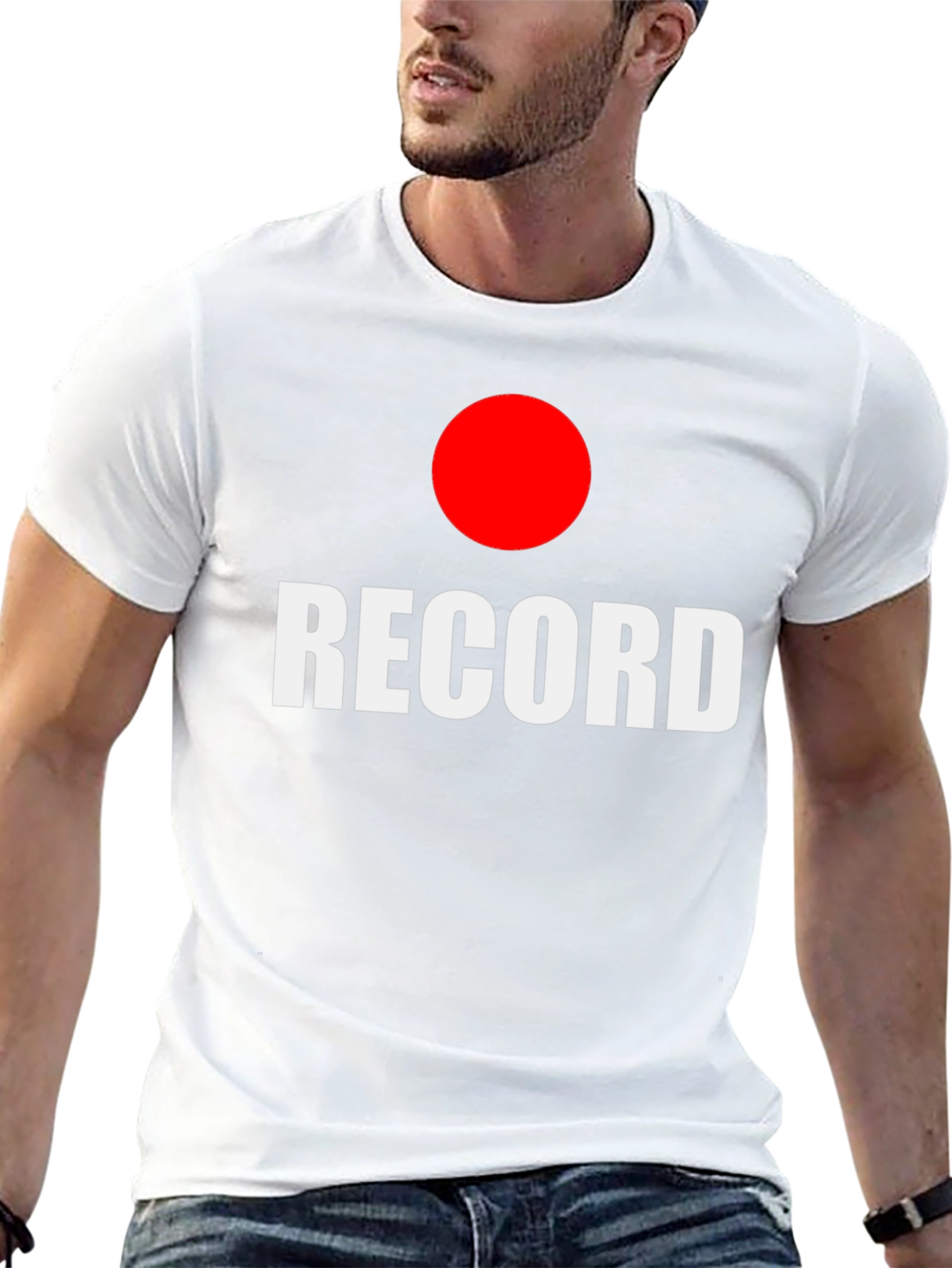 RECORD Graphic Tee -  Black T-Shirt