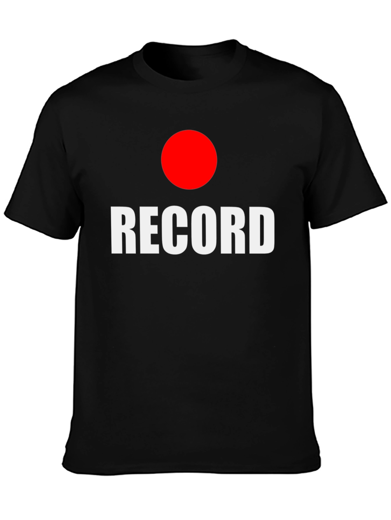 RECORD Graphic Tee -  Black T-Shirt