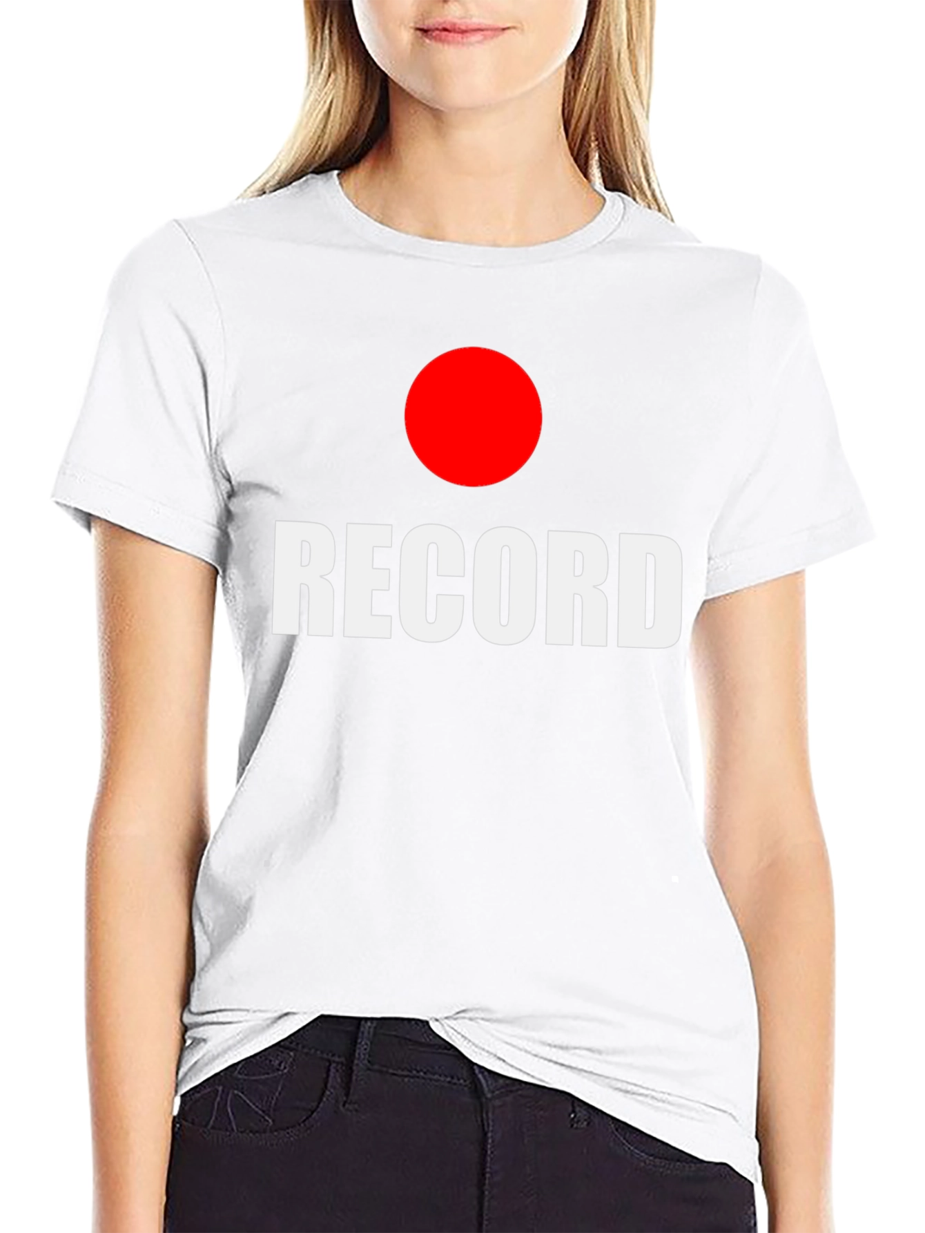 RECORD Graphic Tee -  Black T-Shirt