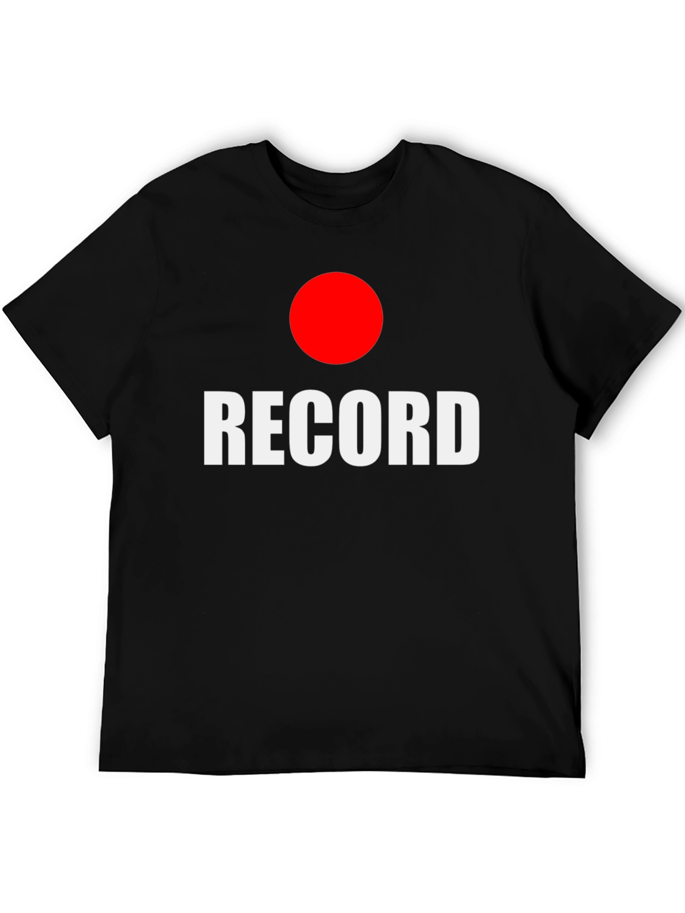 RECORD Graphic Tee -  Black T-Shirt