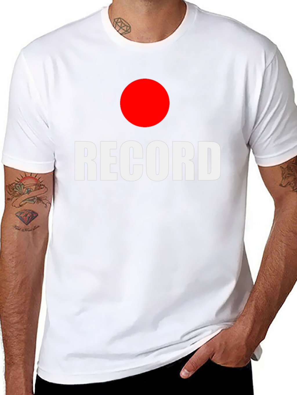 RECORD Graphic Tee -  Black T-Shirt