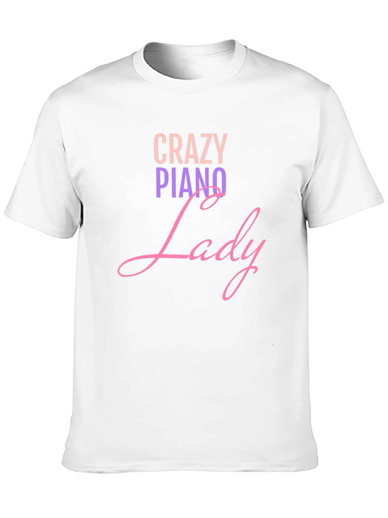 Crazy Piano Lady T-Shirt - Black
