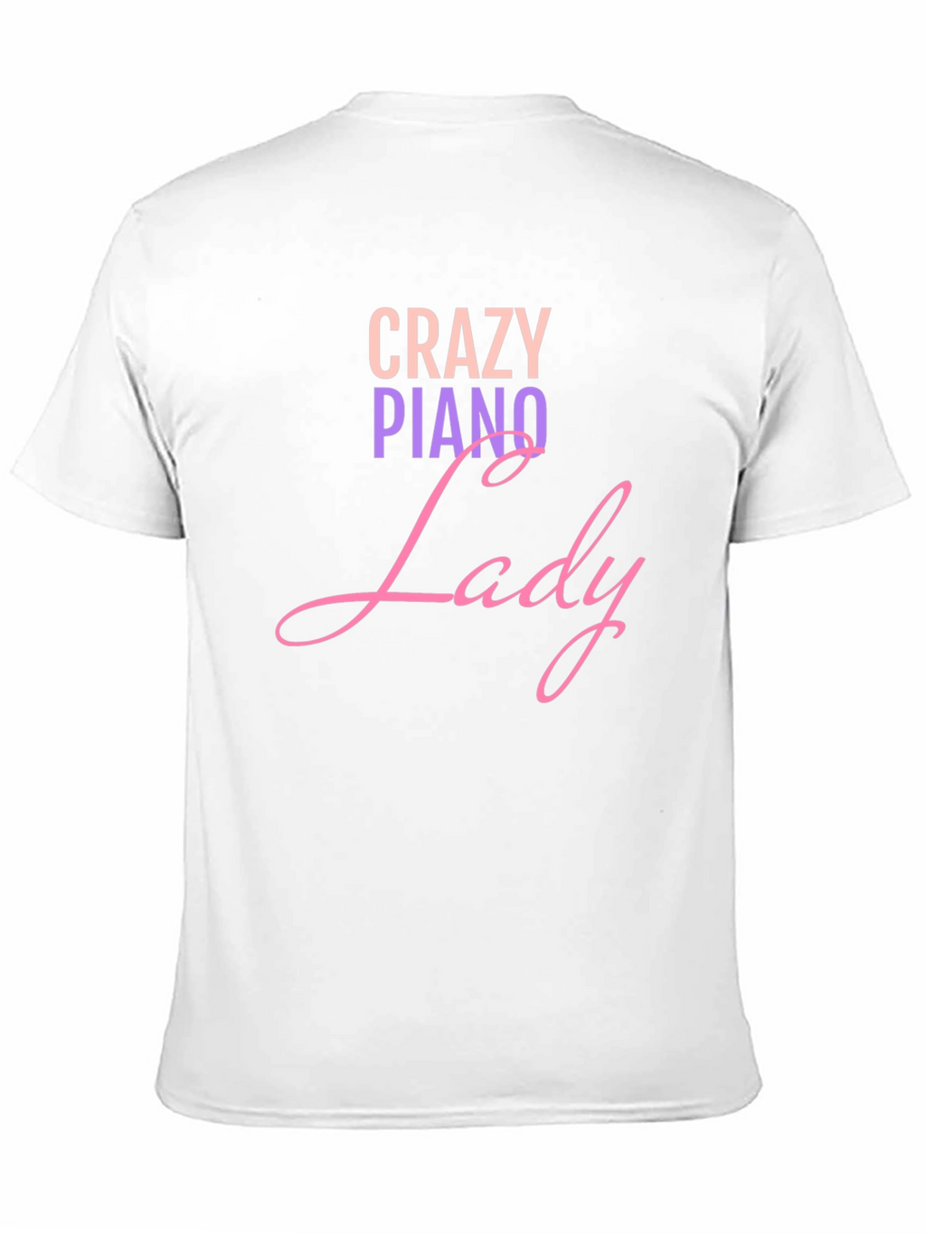 Crazy Piano Lady T-Shirt - Black
