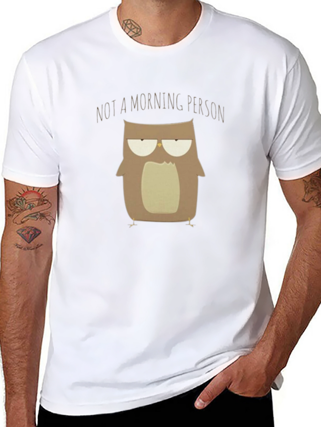 Not A Morning Person Owl T-Shirt