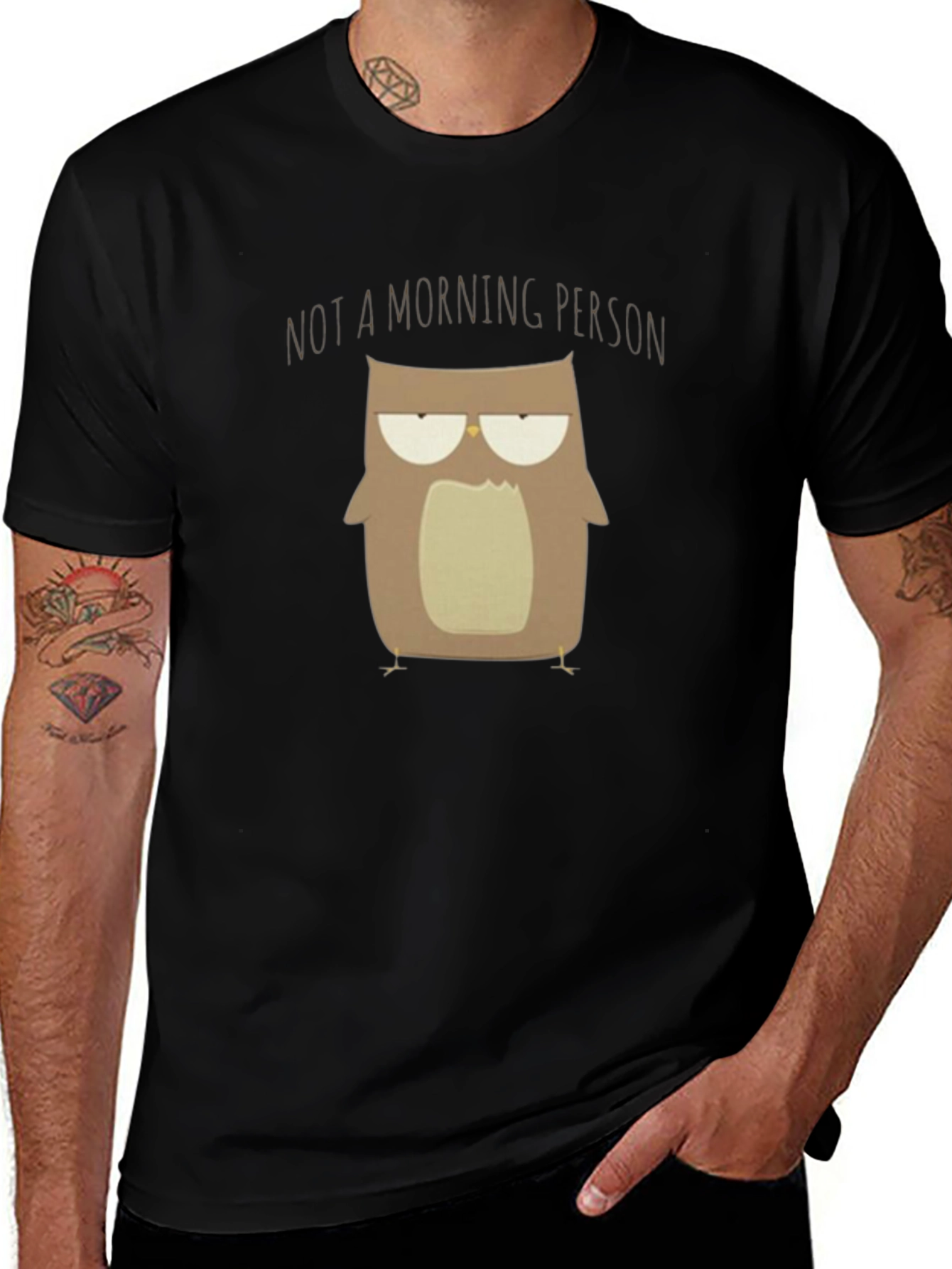 Not A Morning Person Owl T-Shirt