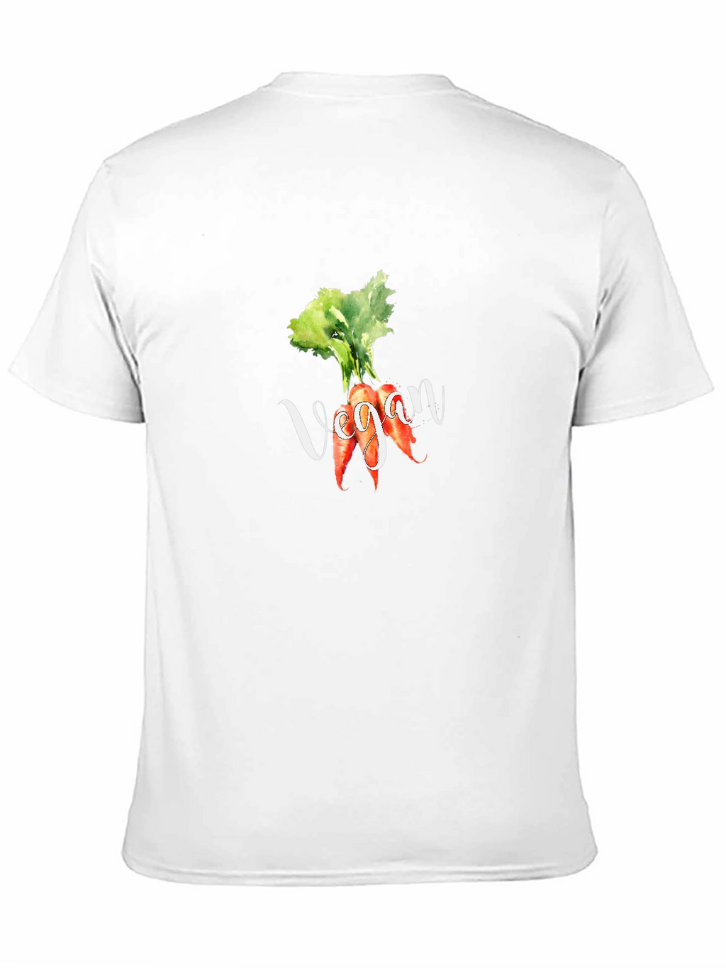 Vegan Carrot Graphic Tee - Black Cotton T-Shirt