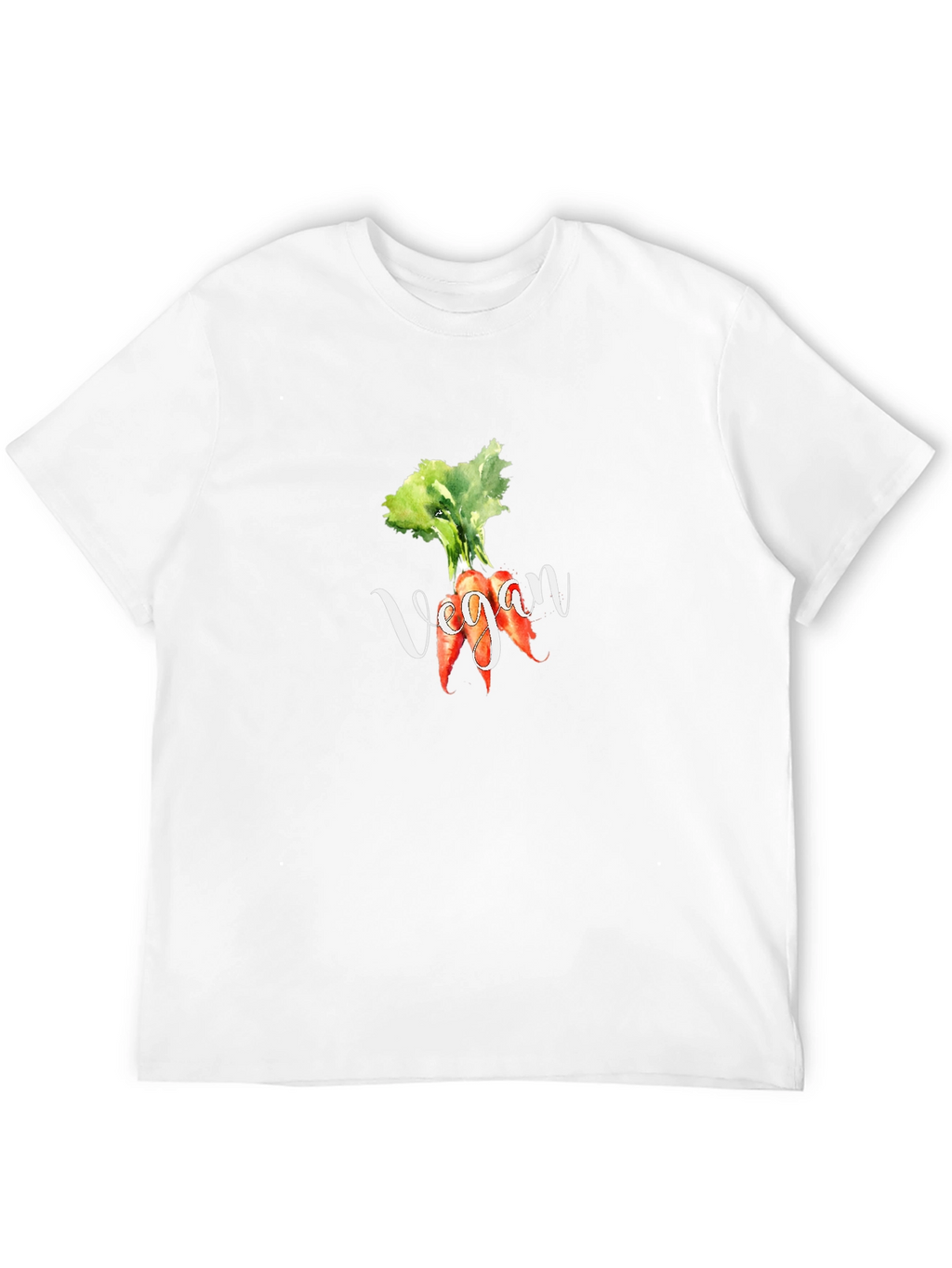 Vegan Carrot Graphic Tee - Black Cotton T-Shirt