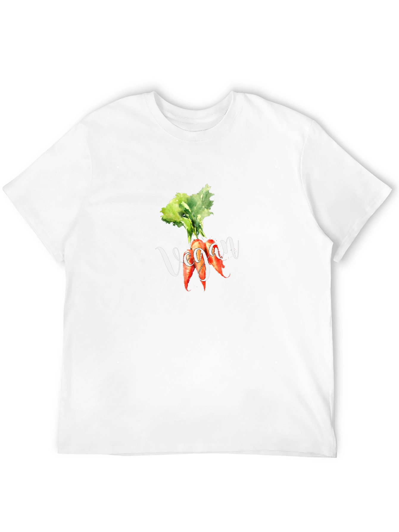 Vegan Carrot Graphic Tee - Black Cotton T-Shirt