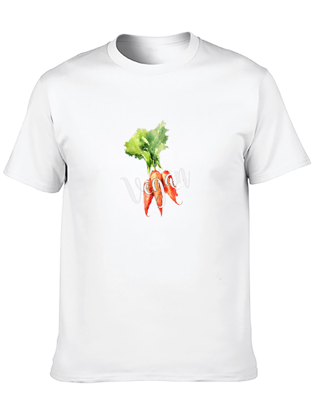 Vegan Carrot Graphic Tee - Black Cotton T-Shirt