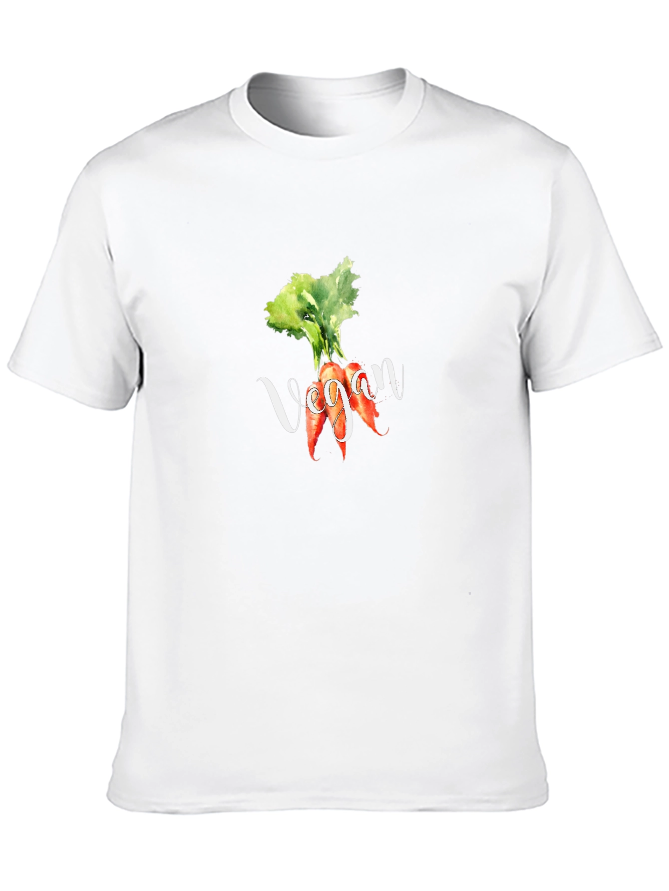 Vegan Carrot Graphic Tee - Black Cotton T-Shirt