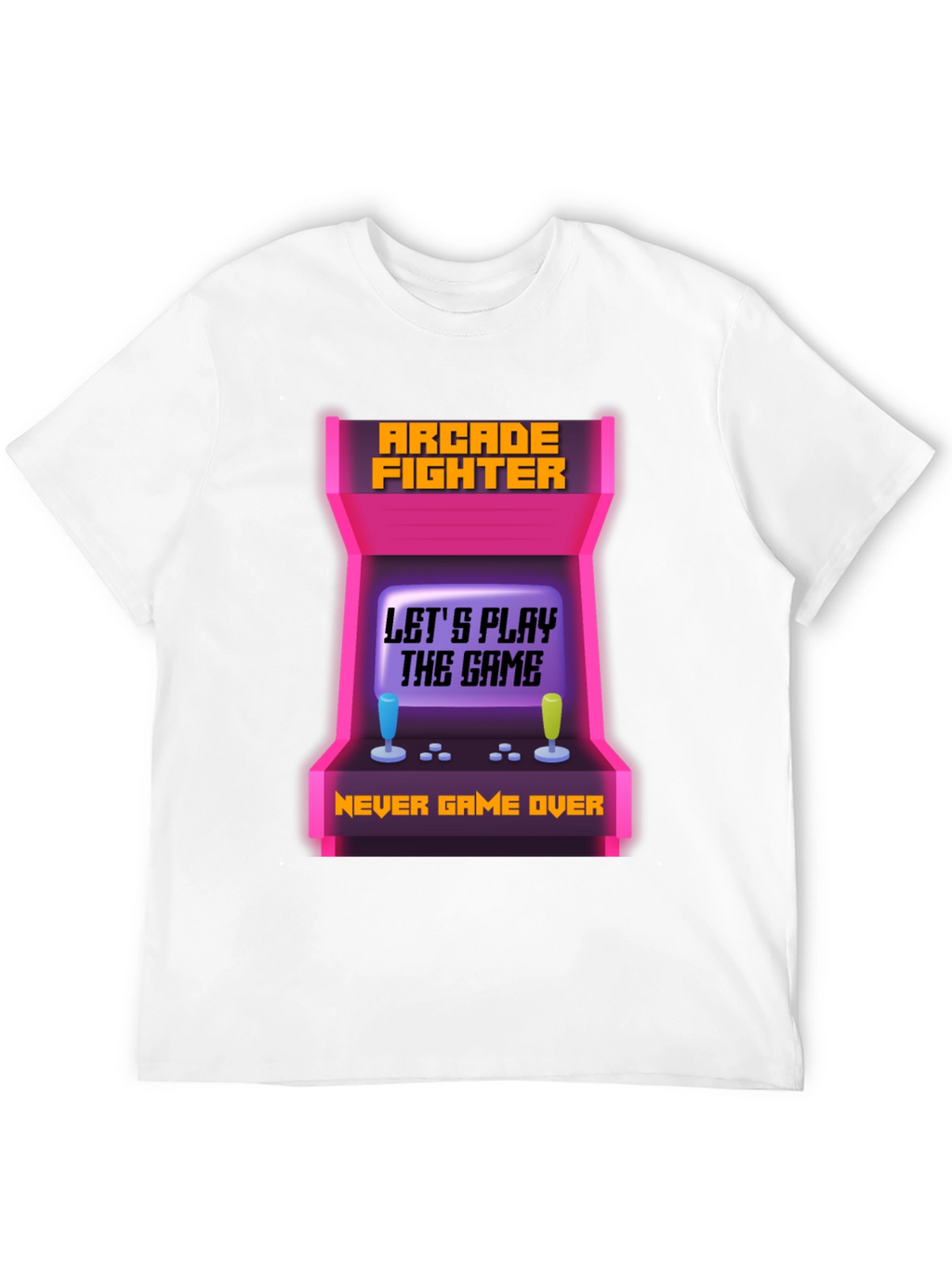 Arcade Fighter Gamer T-Shirt - Never Game Over!