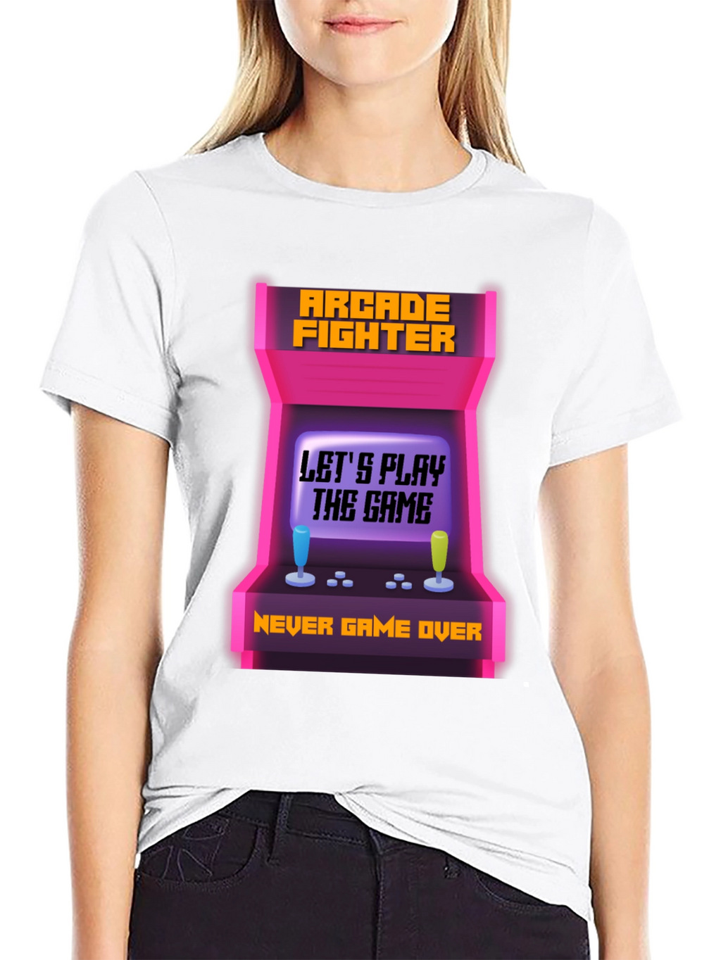 Arcade Fighter Gamer T-Shirt - Never Game Over!