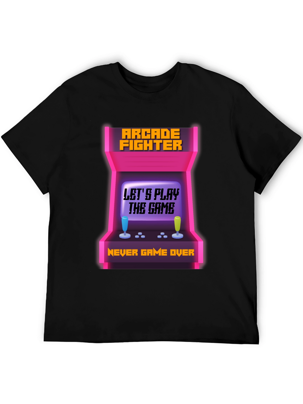 Arcade Fighter Gamer T-Shirt - Never Game Over!