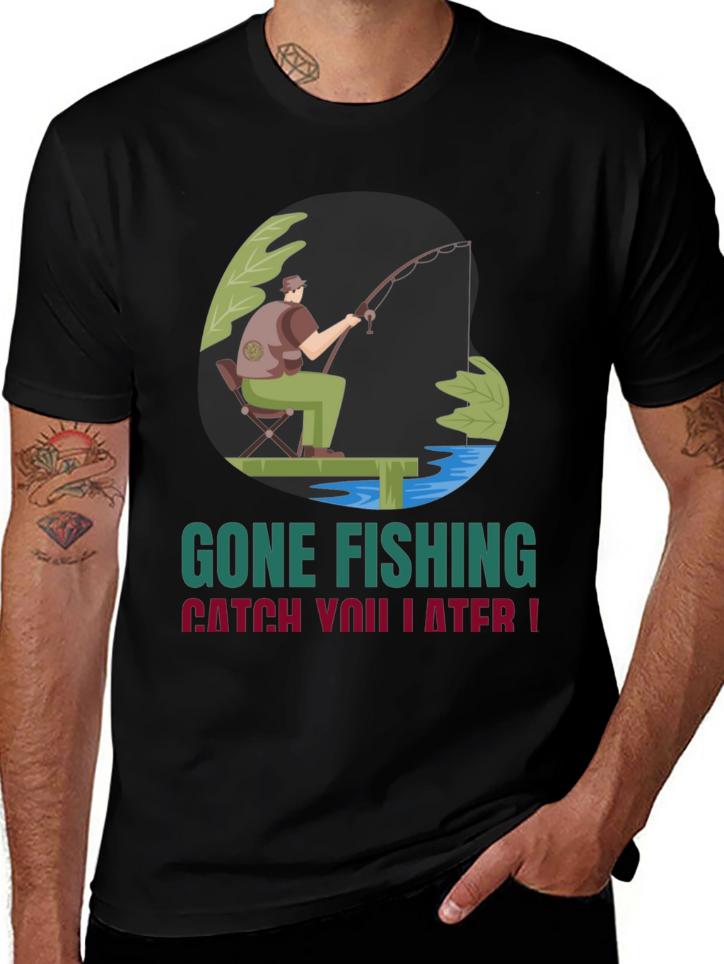 Gone Fishing Graphic Tee - Catch You Later!