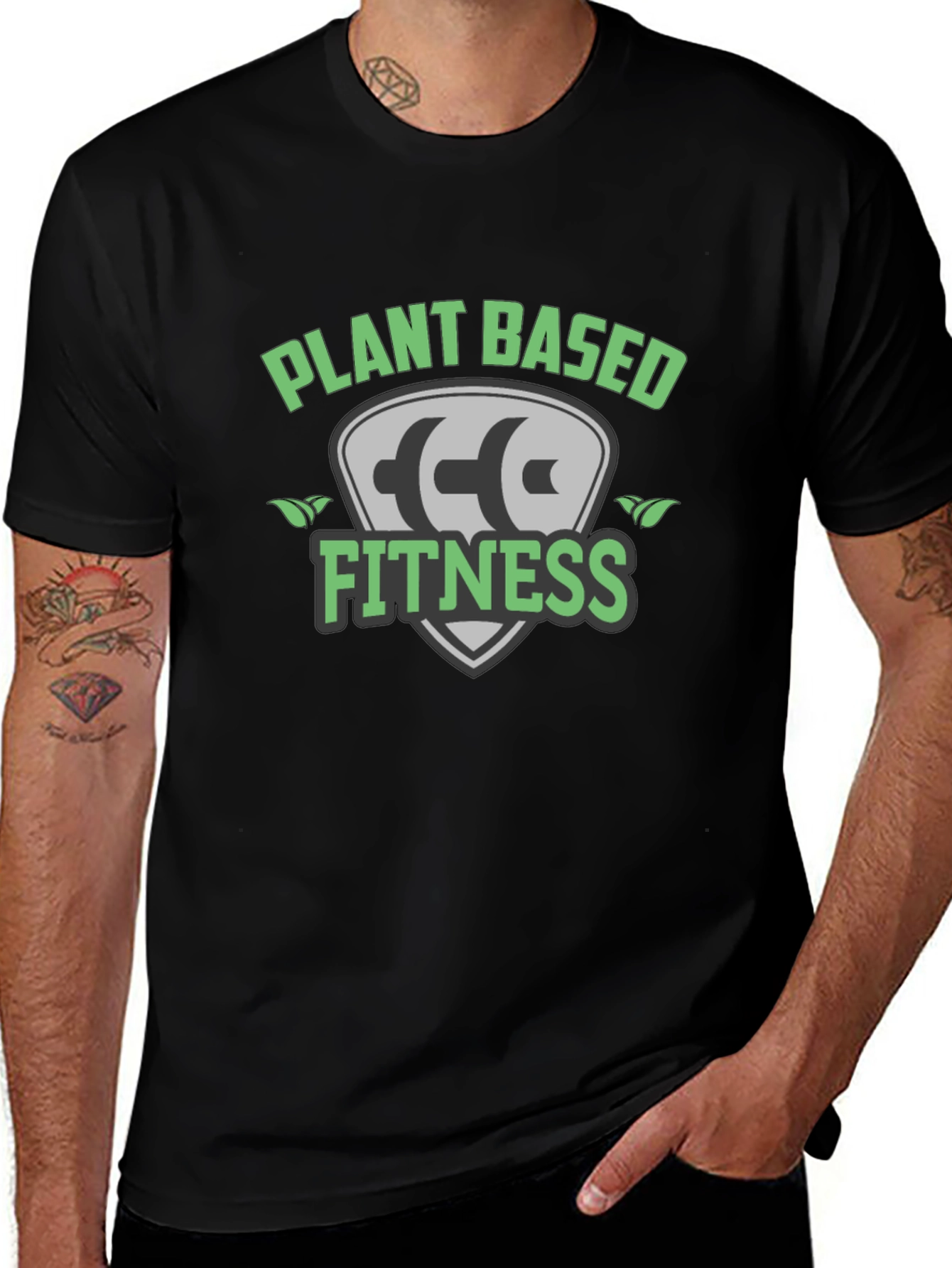 Plant Based Fitness Black T-Shirt