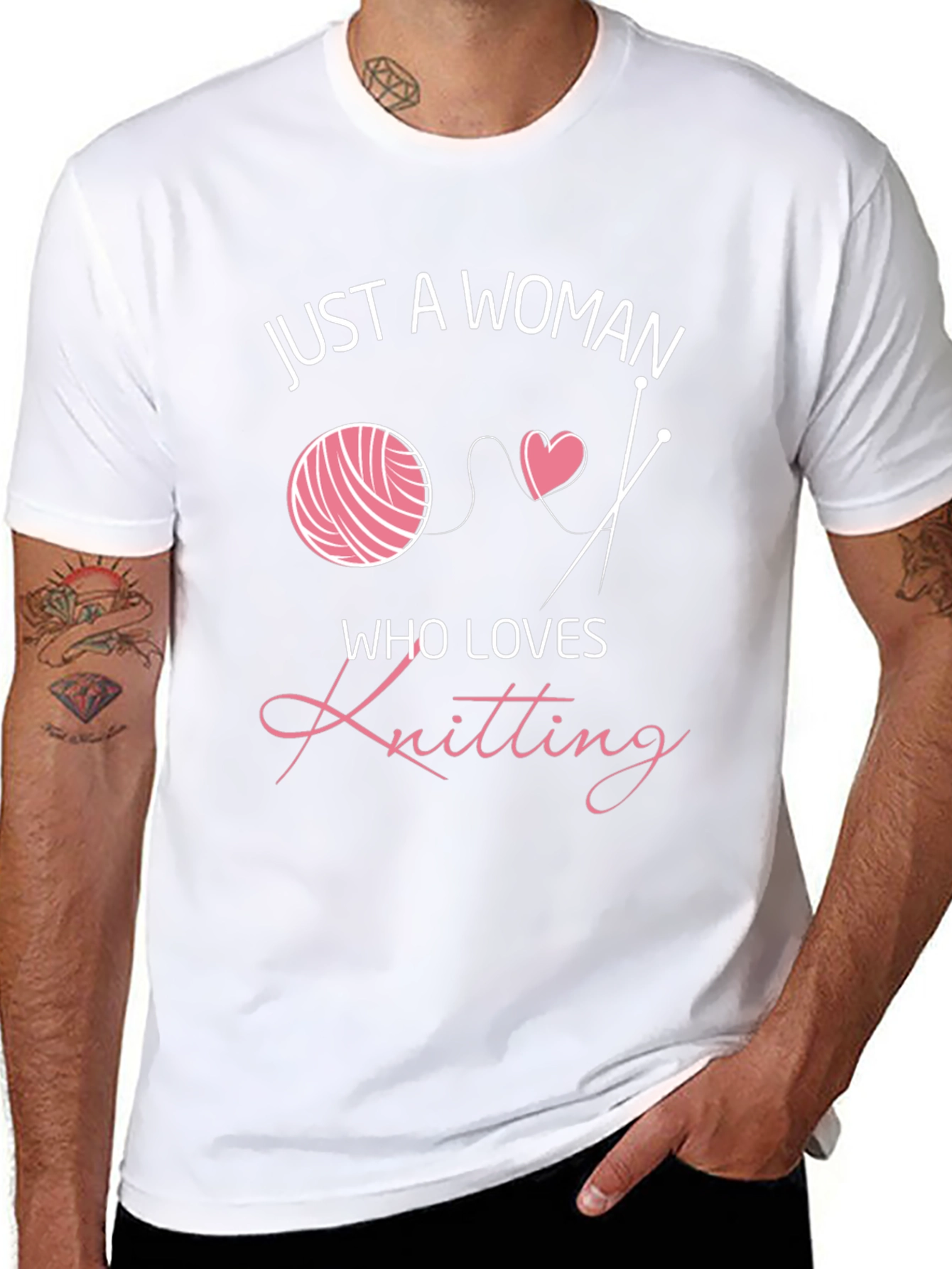 Knitting Lover T-Shirt - Just a Woman Graphic Tee