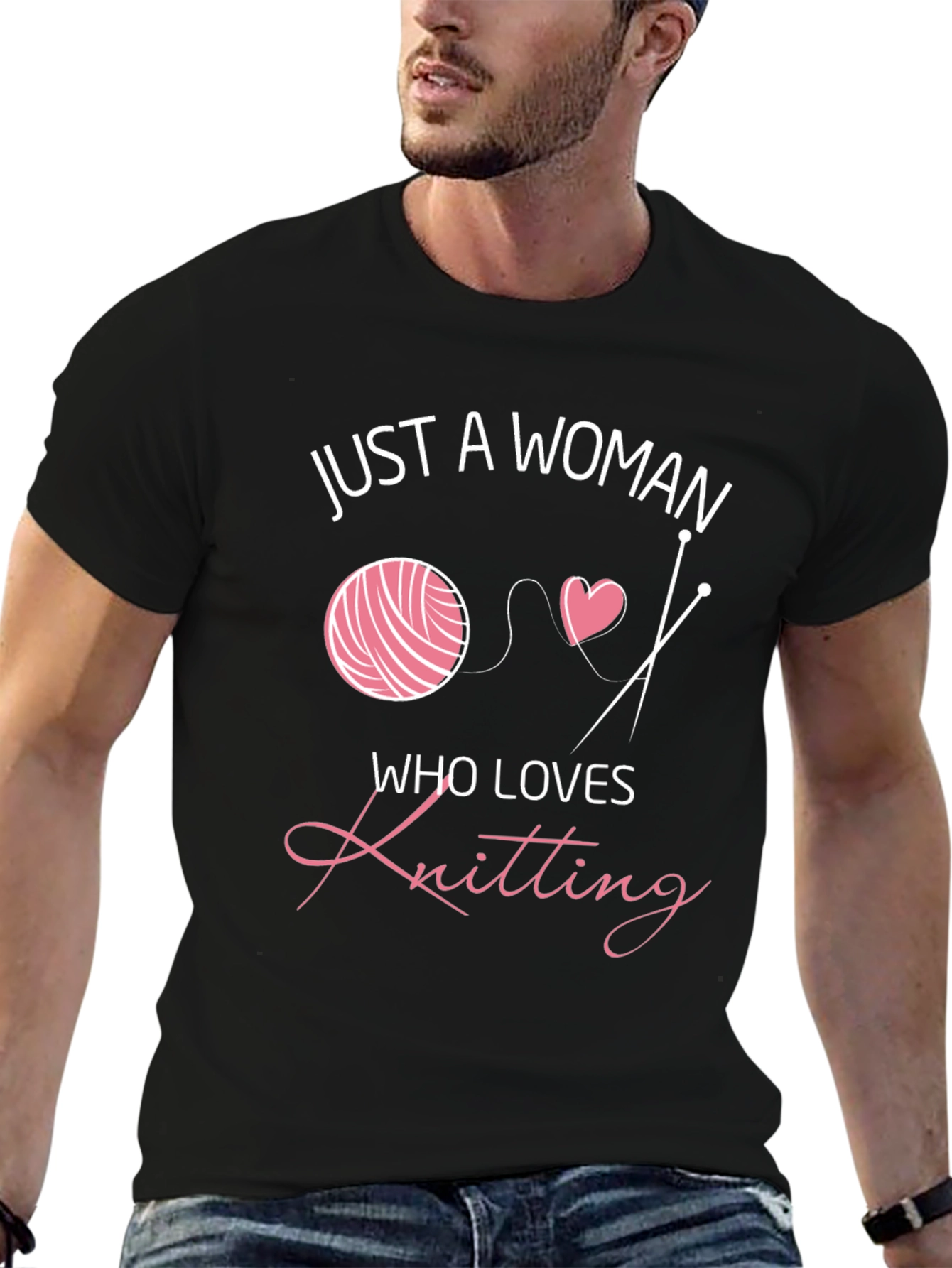 Knitting Lover T-Shirt - Just a Woman Graphic Tee