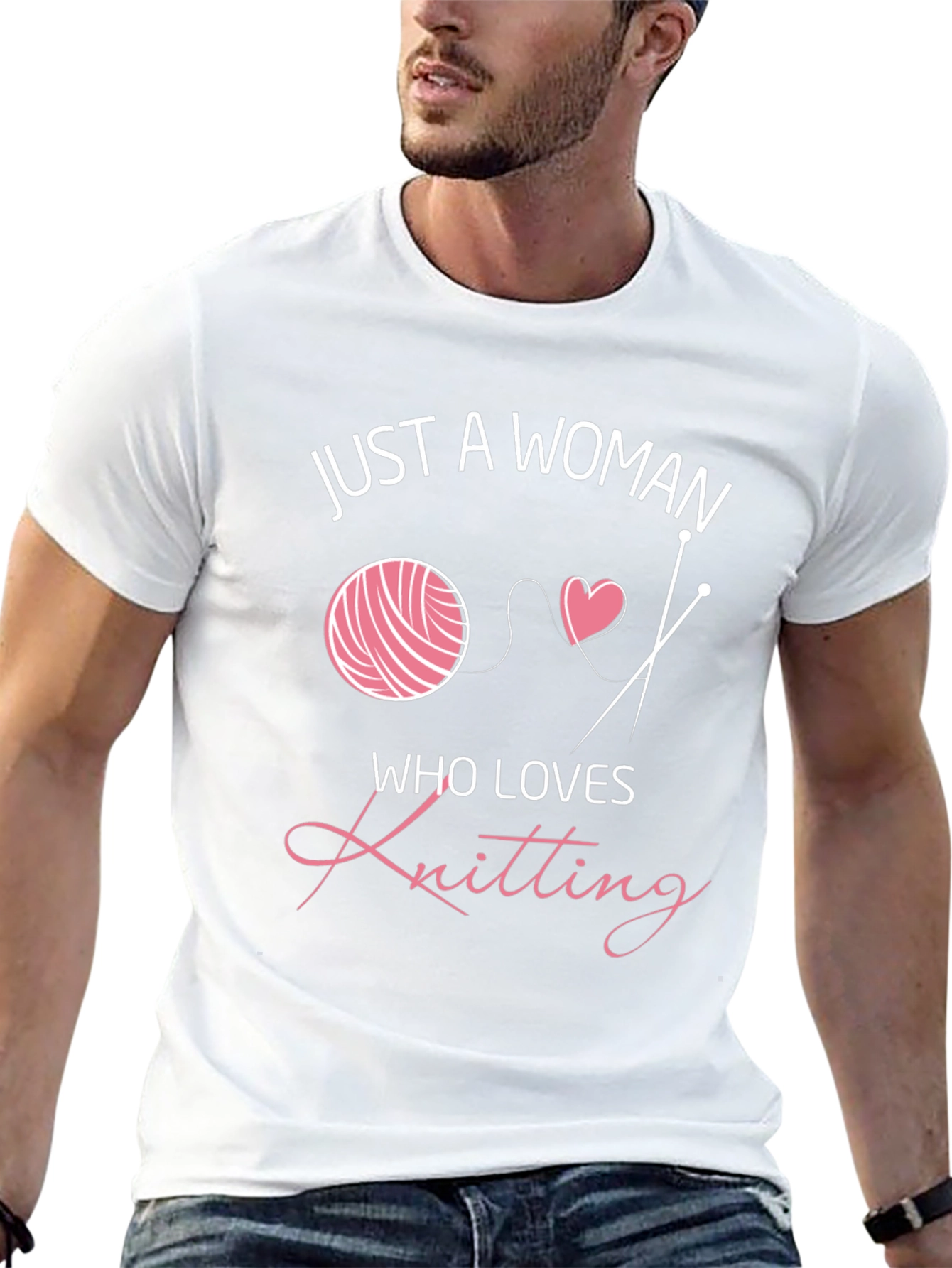 Knitting Lover T-Shirt - Just a Woman Graphic Tee