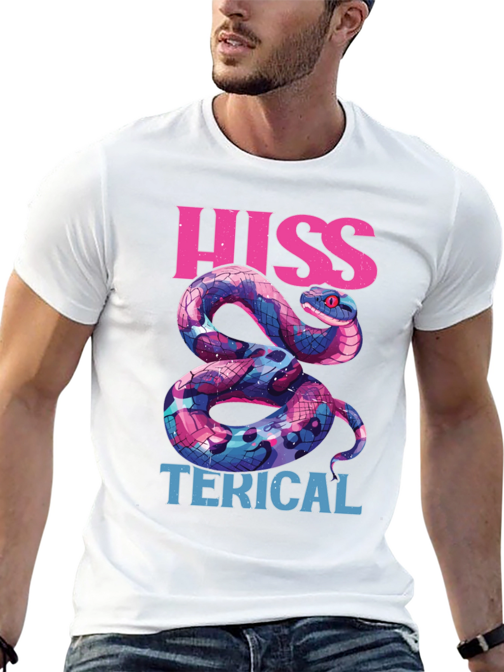 Hiss-terical Snake Graphic Tee - Funny Reptile Shirt
