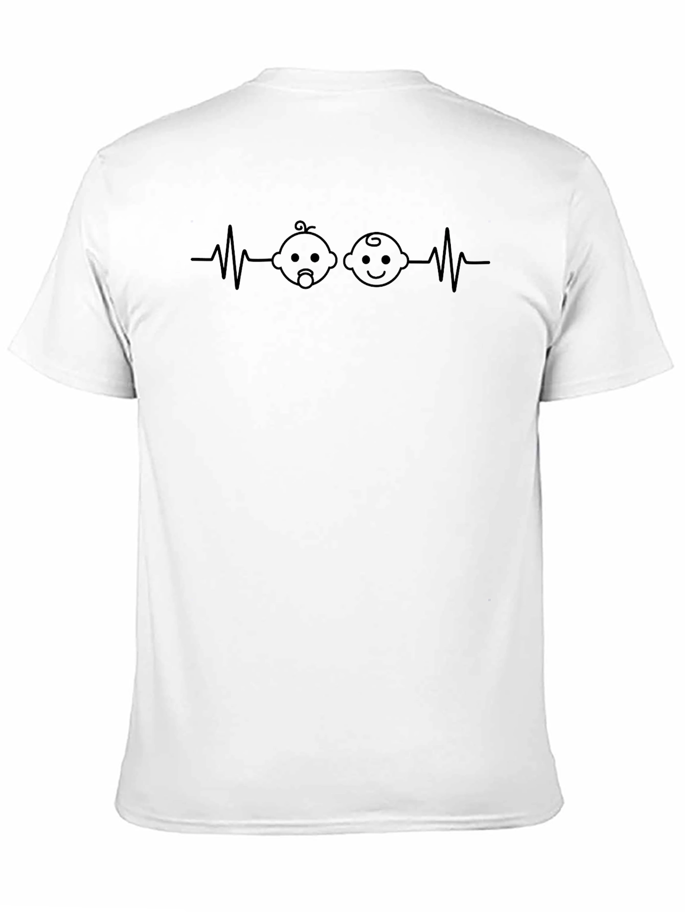 Twin Baby Heartbeat T-Shirt - New Parent Tee