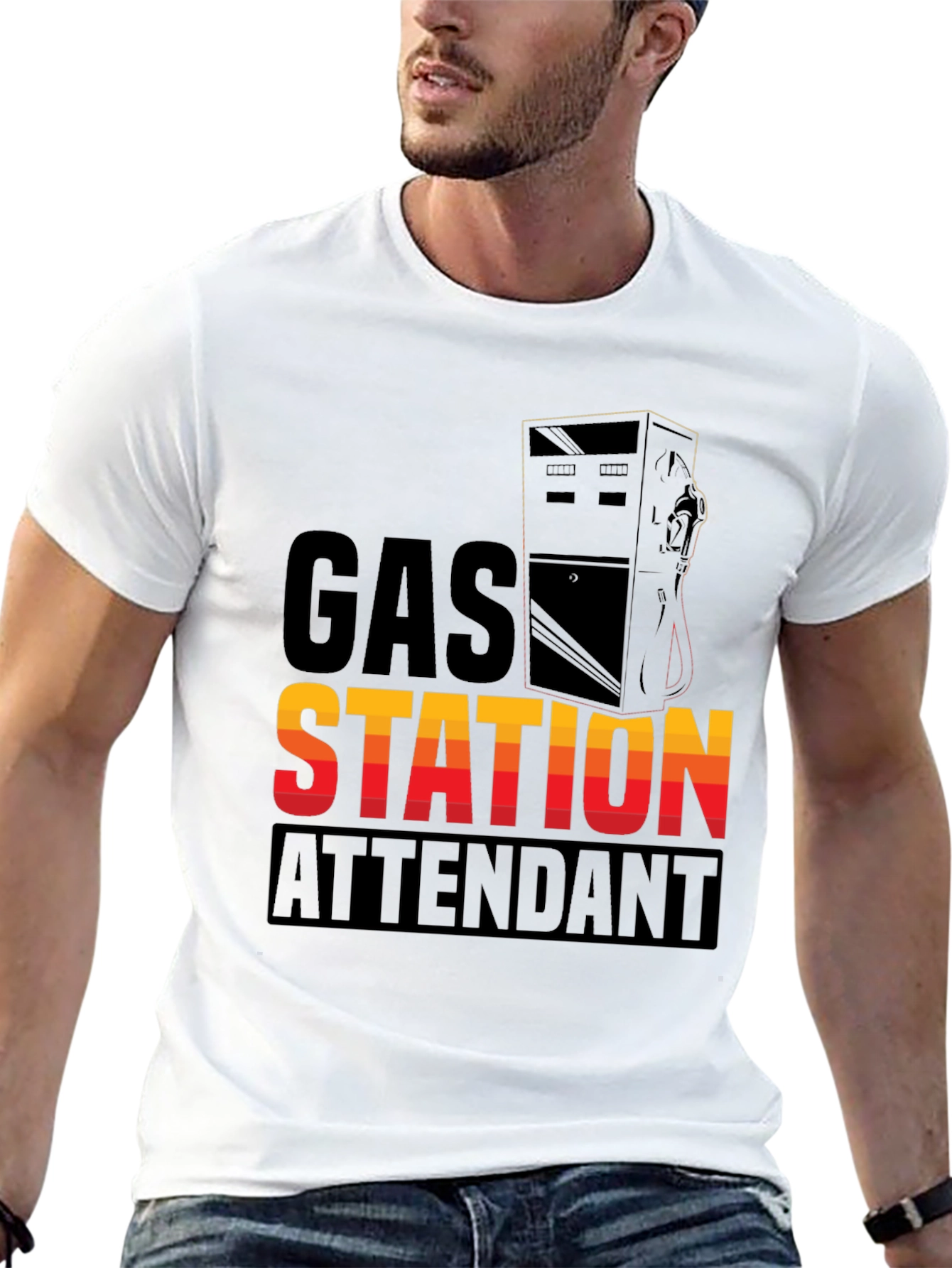 Gas Station Attendant Graphic T-Shirt