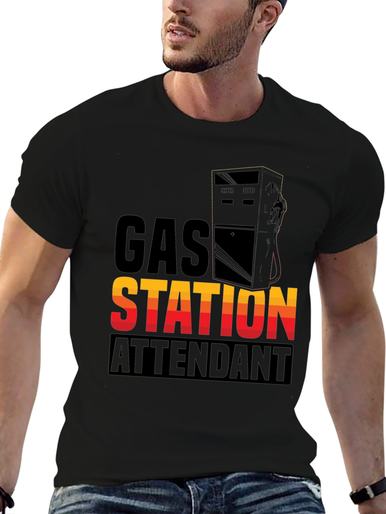 Gas Station Attendant Graphic T-Shirt