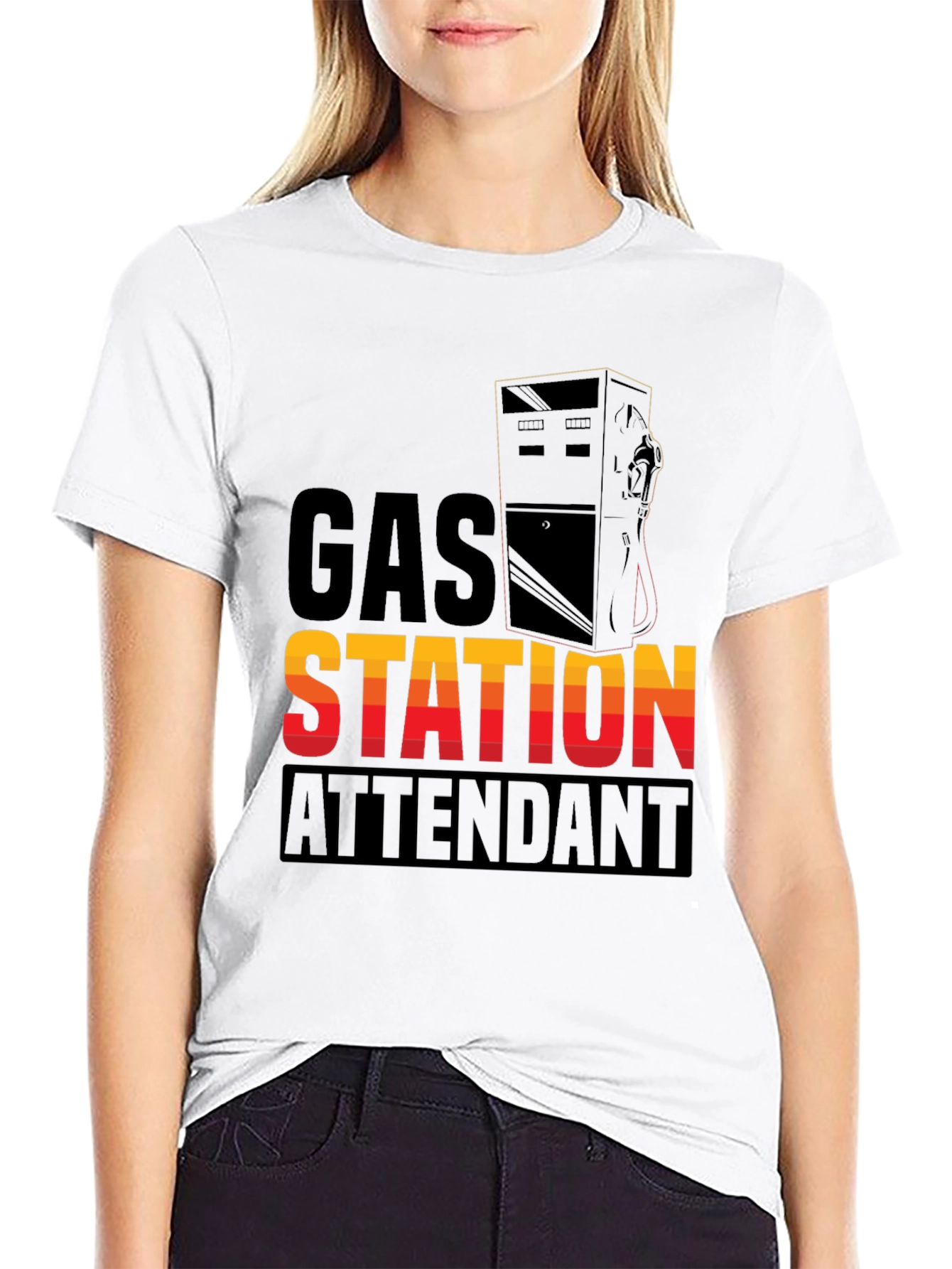 Gas Station Attendant Graphic T-Shirt