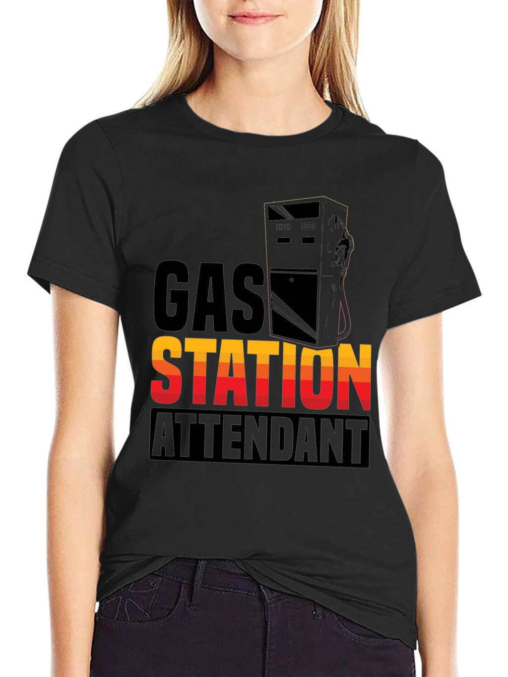 Gas Station Attendant Graphic T-Shirt
