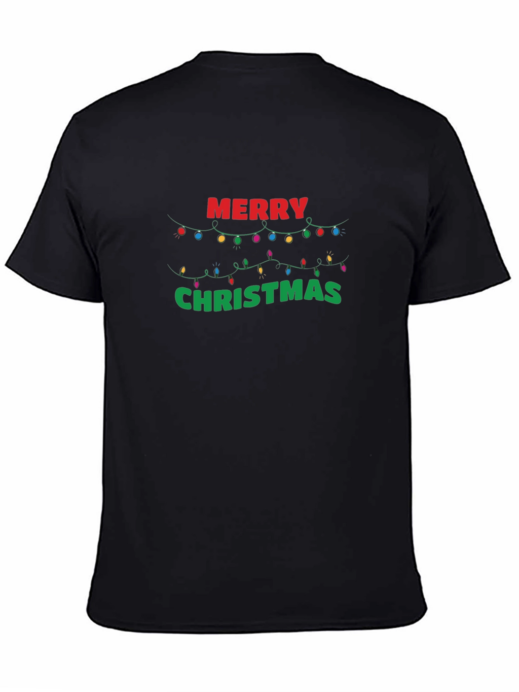 Merry Christmas Lights Graphic T-Shirt - Holiday Tee