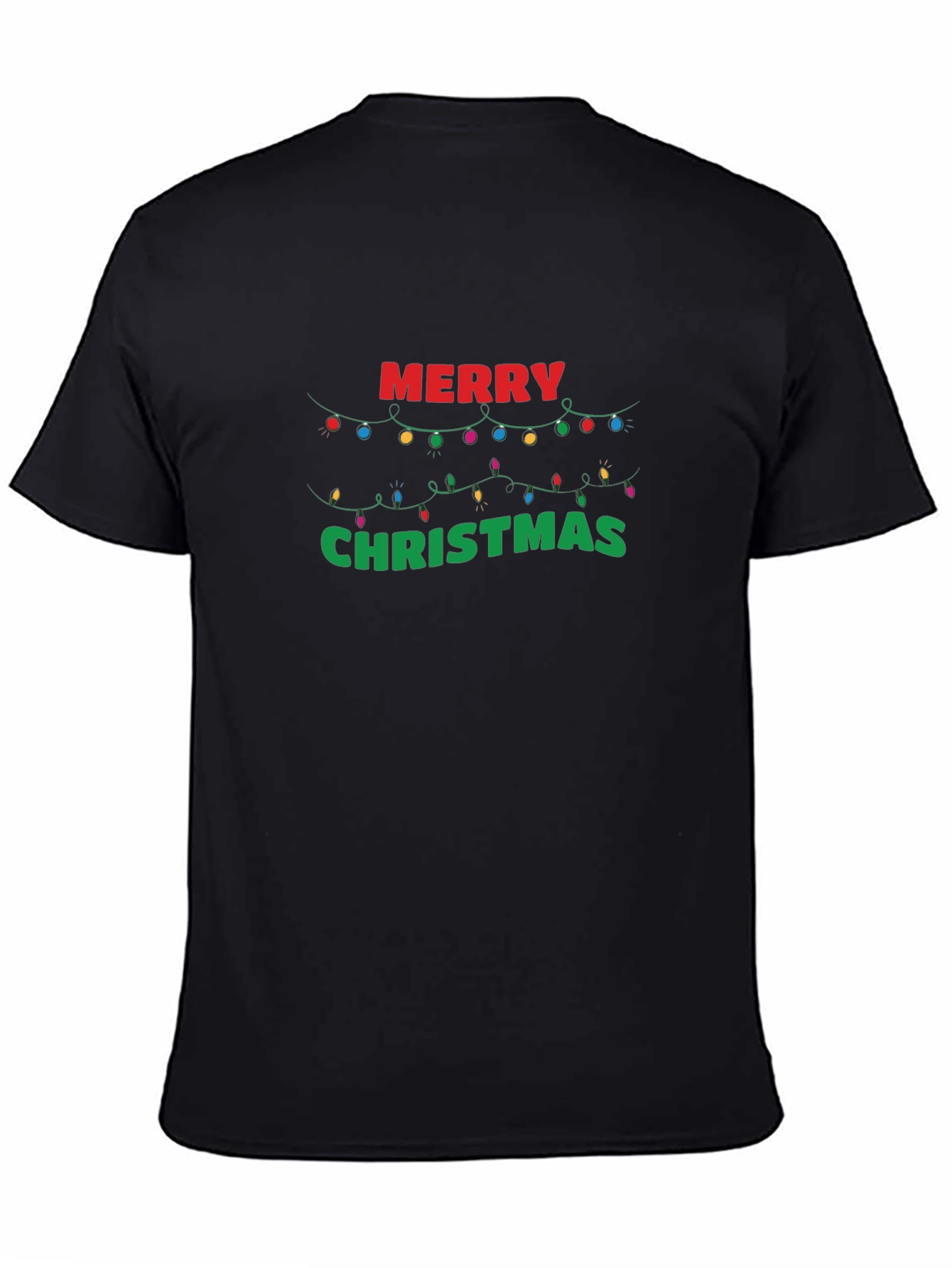 Merry Christmas Lights Graphic T-Shirt - Holiday Tee