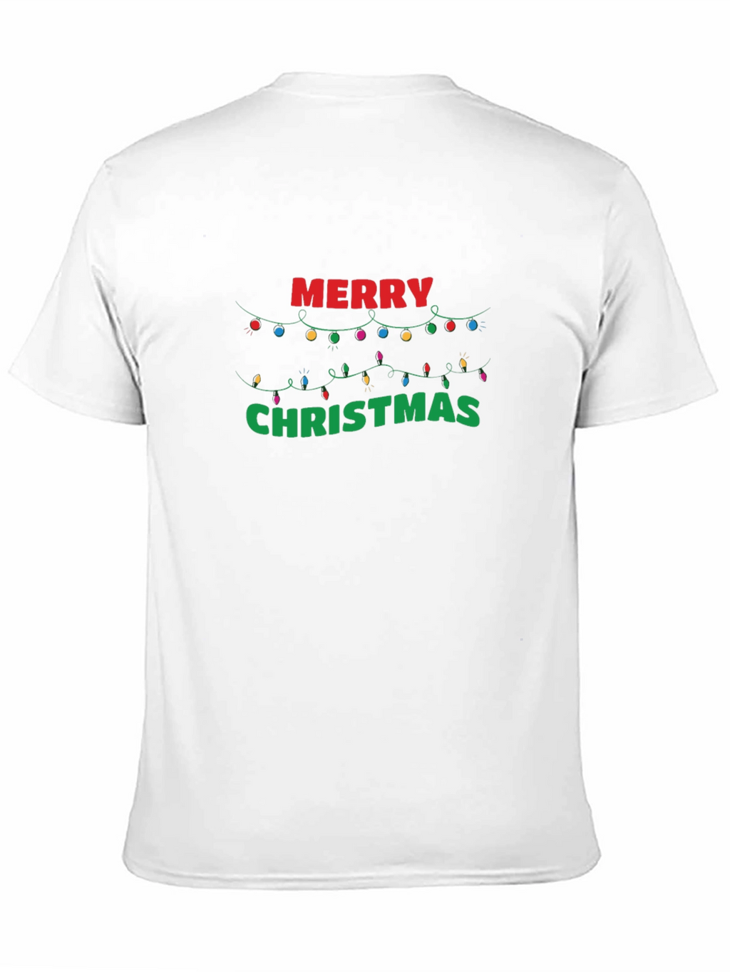 Merry Christmas Lights Graphic T-Shirt - Holiday Tee