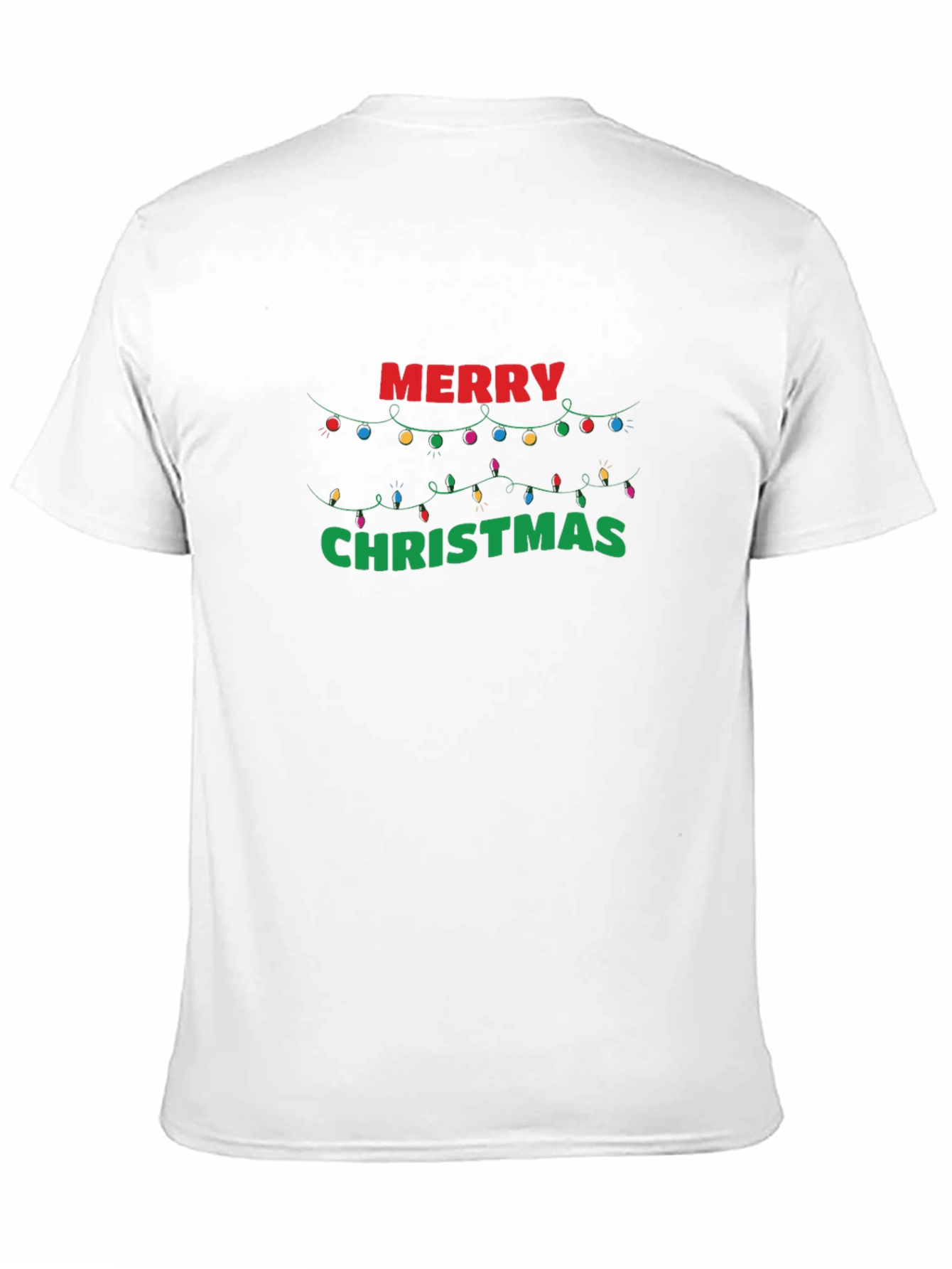 Merry Christmas Lights Graphic T-Shirt - Holiday Tee