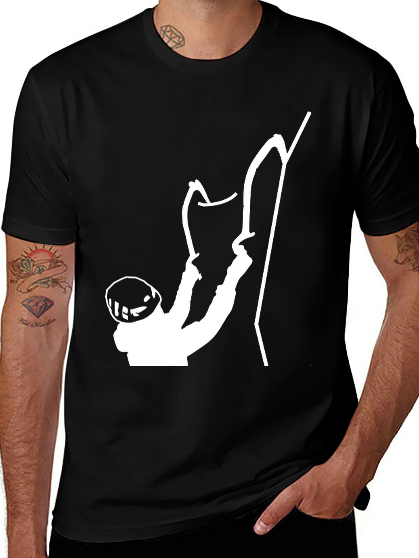 Climbing Silhouette Black T-Shirt