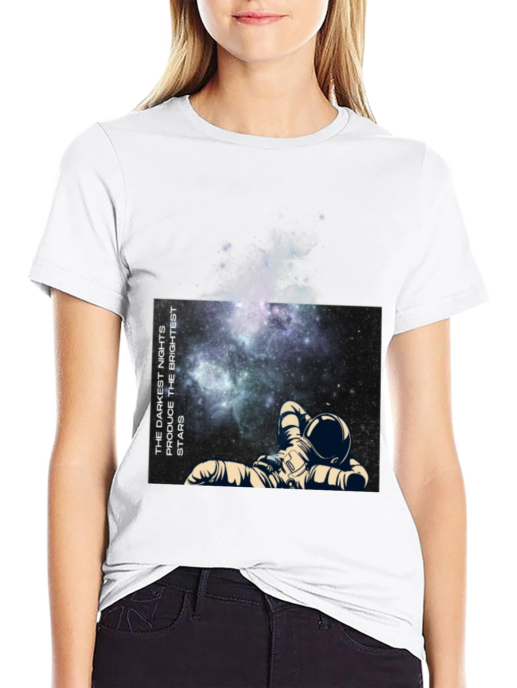 Astronaut Galaxy Print T-Shirt - Dream Big!