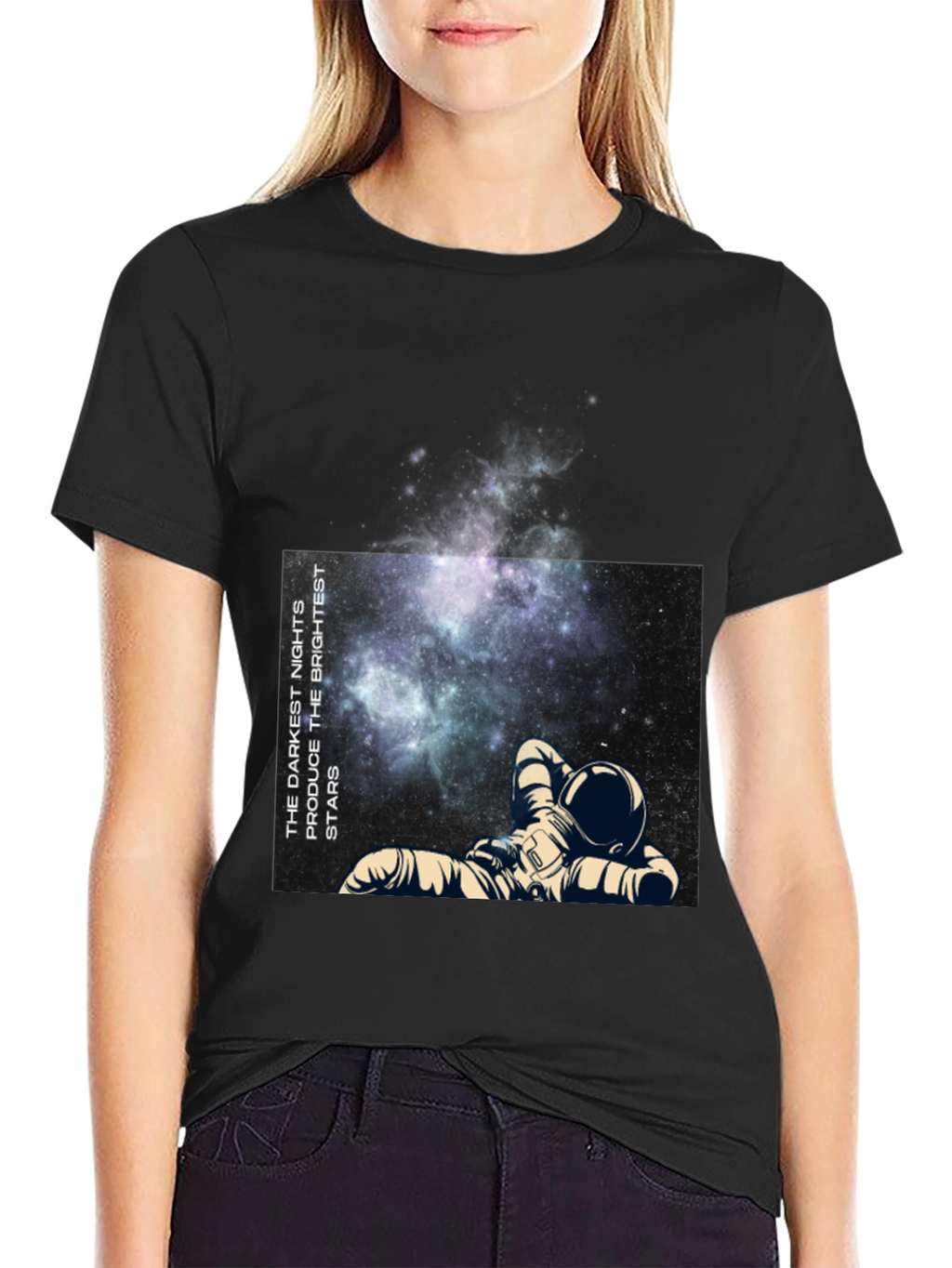 Astronaut Galaxy Print T-Shirt - Dream Big!