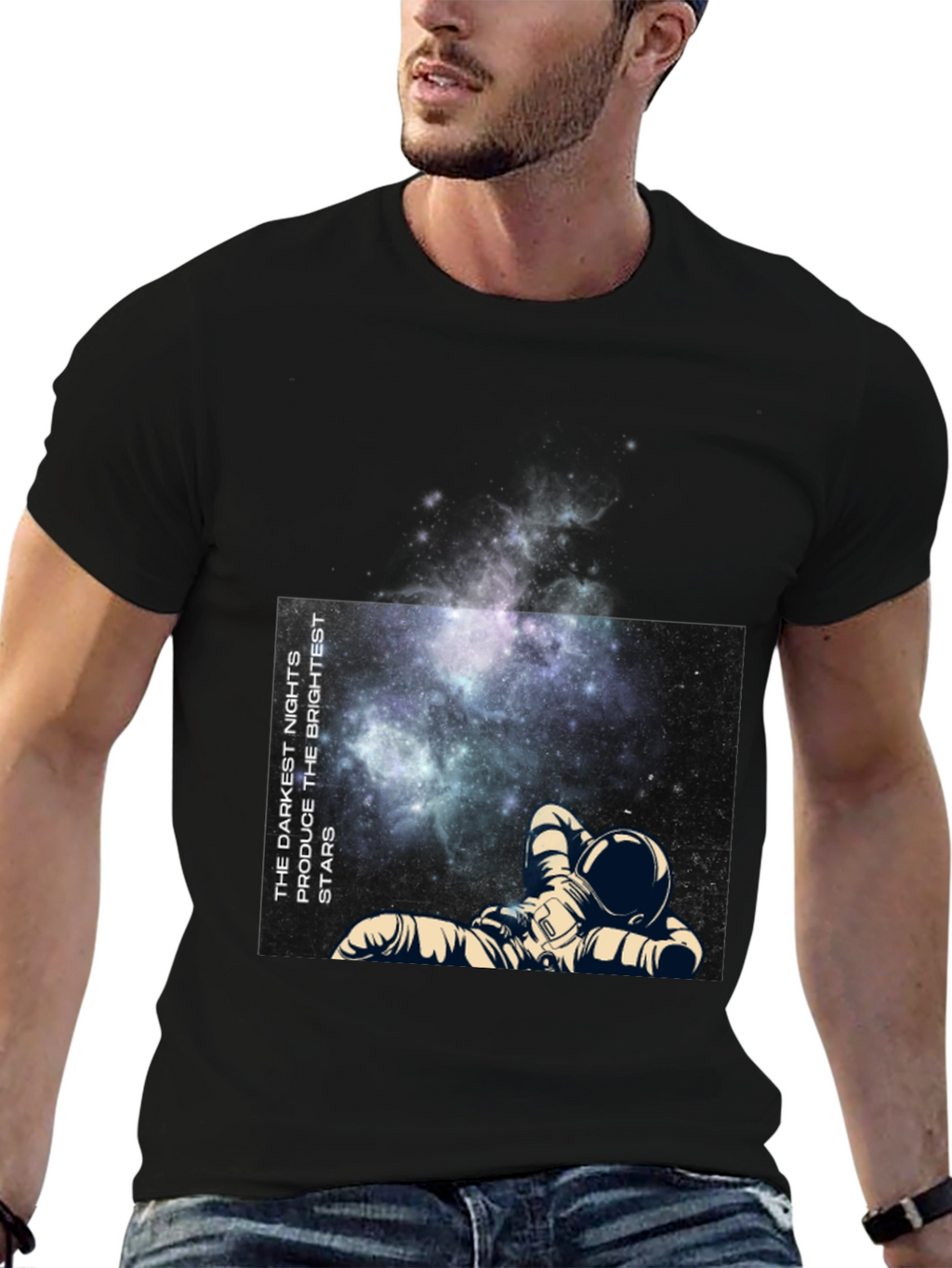Astronaut Galaxy Print T-Shirt - Dream Big!