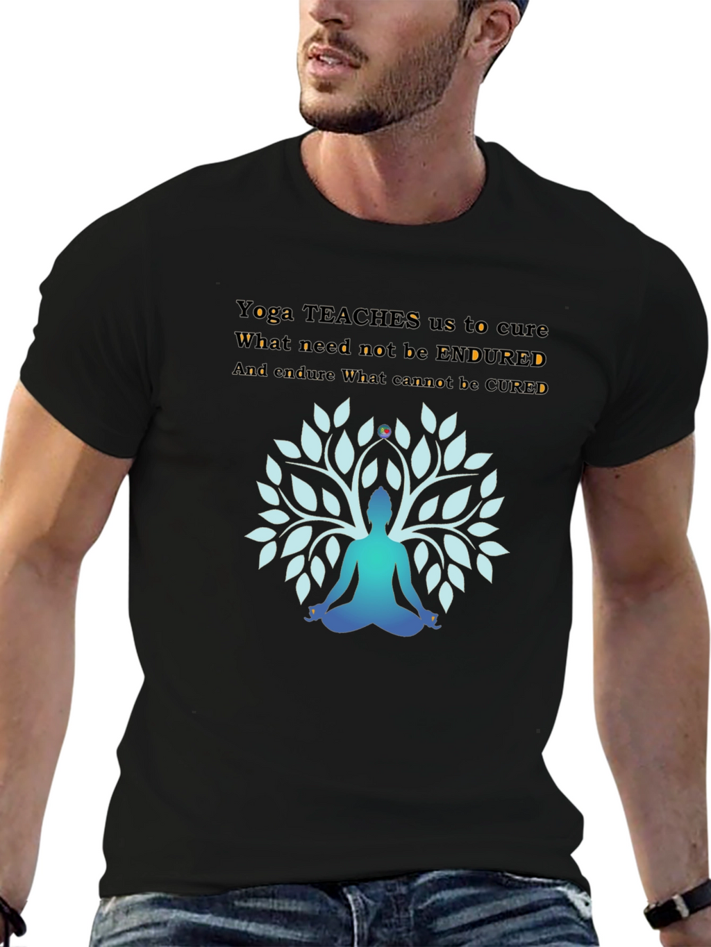 Yoga Wisdom Tee: Cure Endure Inspire