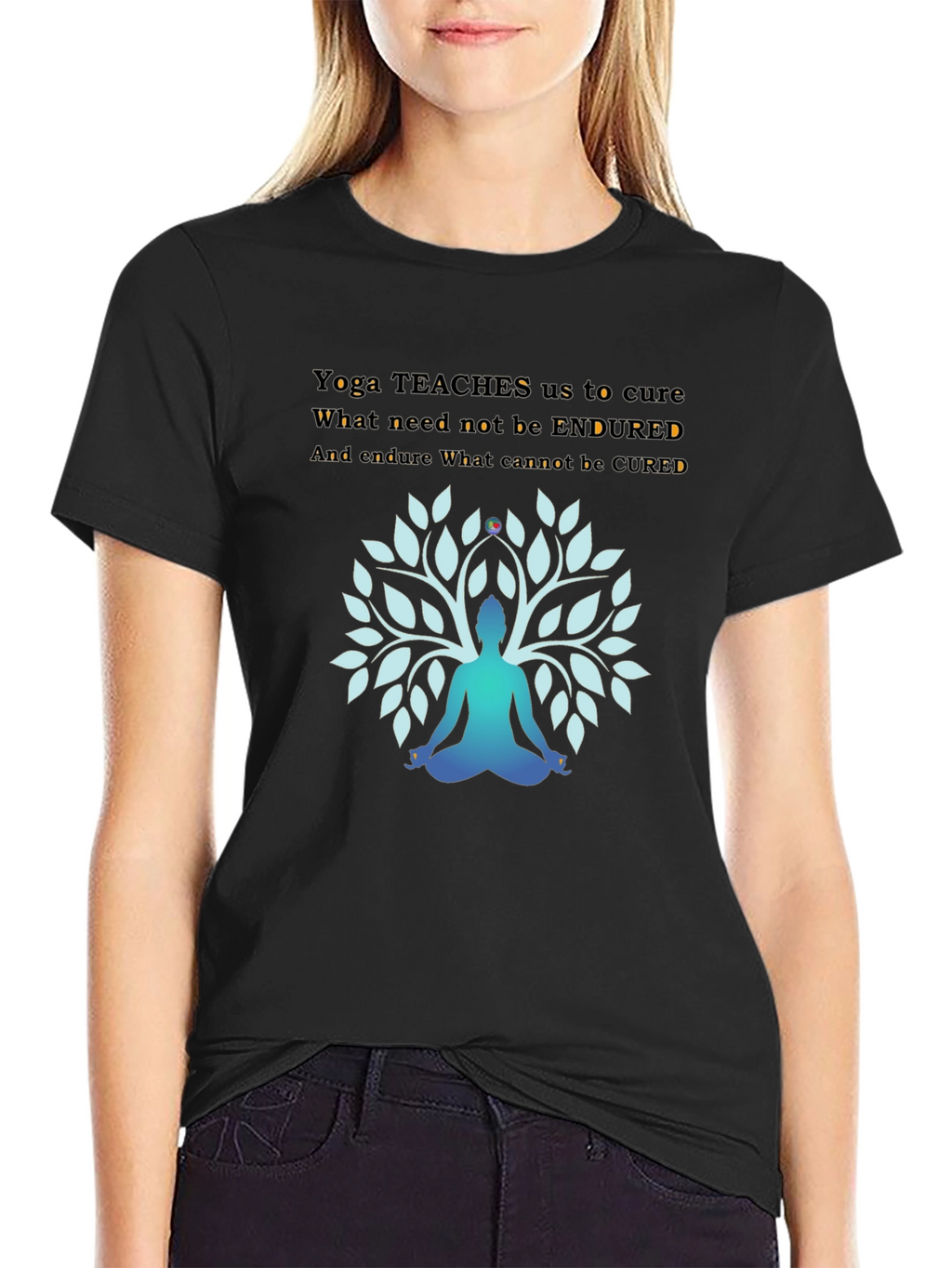 Yoga Wisdom Tee: Cure Endure Inspire