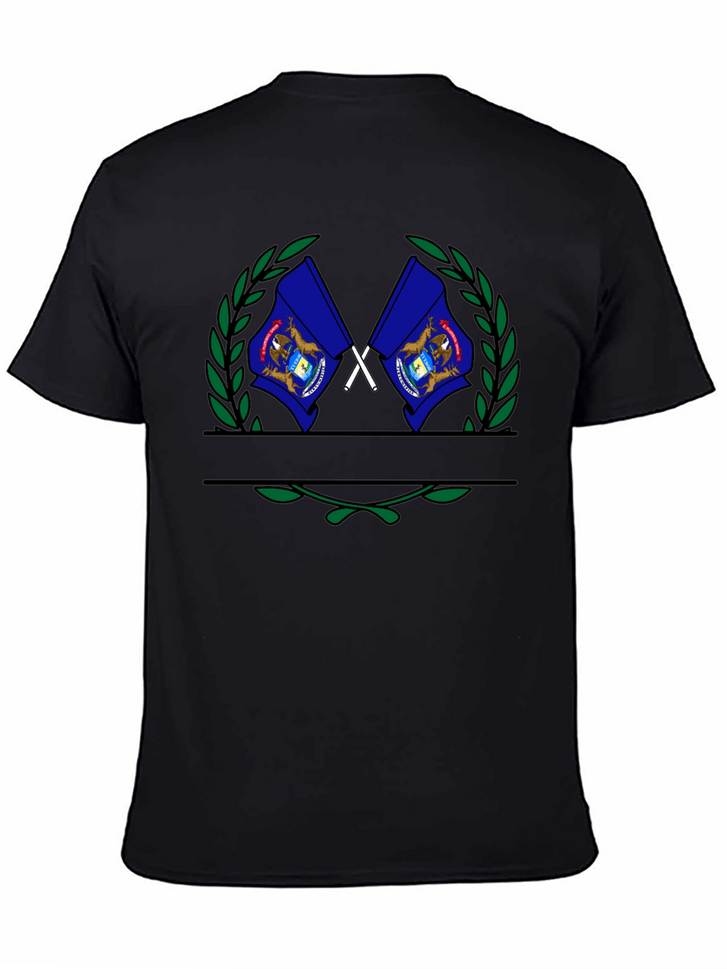 Flag Crest Black T-Shirt
