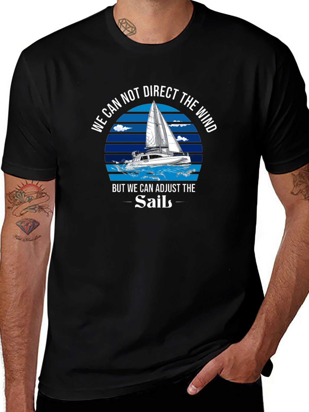 Sailboat T-Shirt - Adjust the Sails Motivational Tee