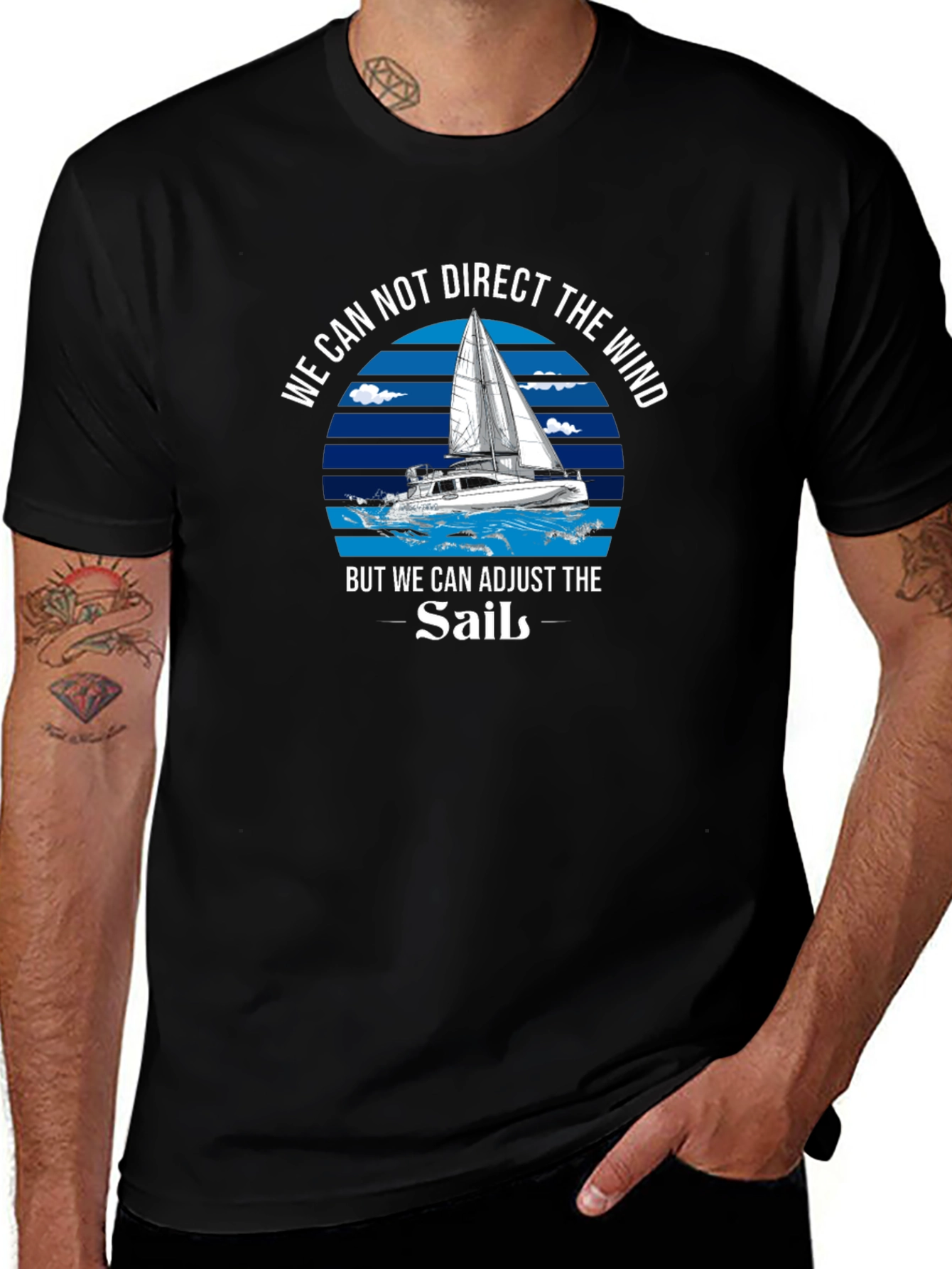 Sailboat T-Shirt - Adjust the Sails Motivational Tee