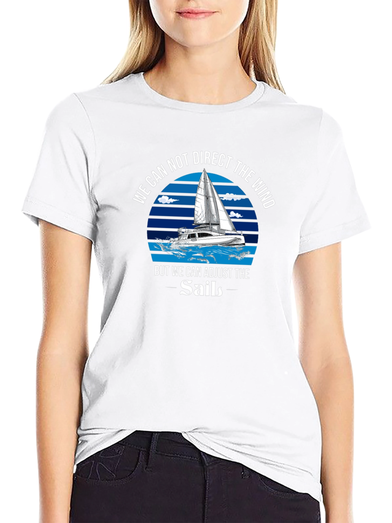 Sailboat T-Shirt - Adjust the Sails Motivational Tee