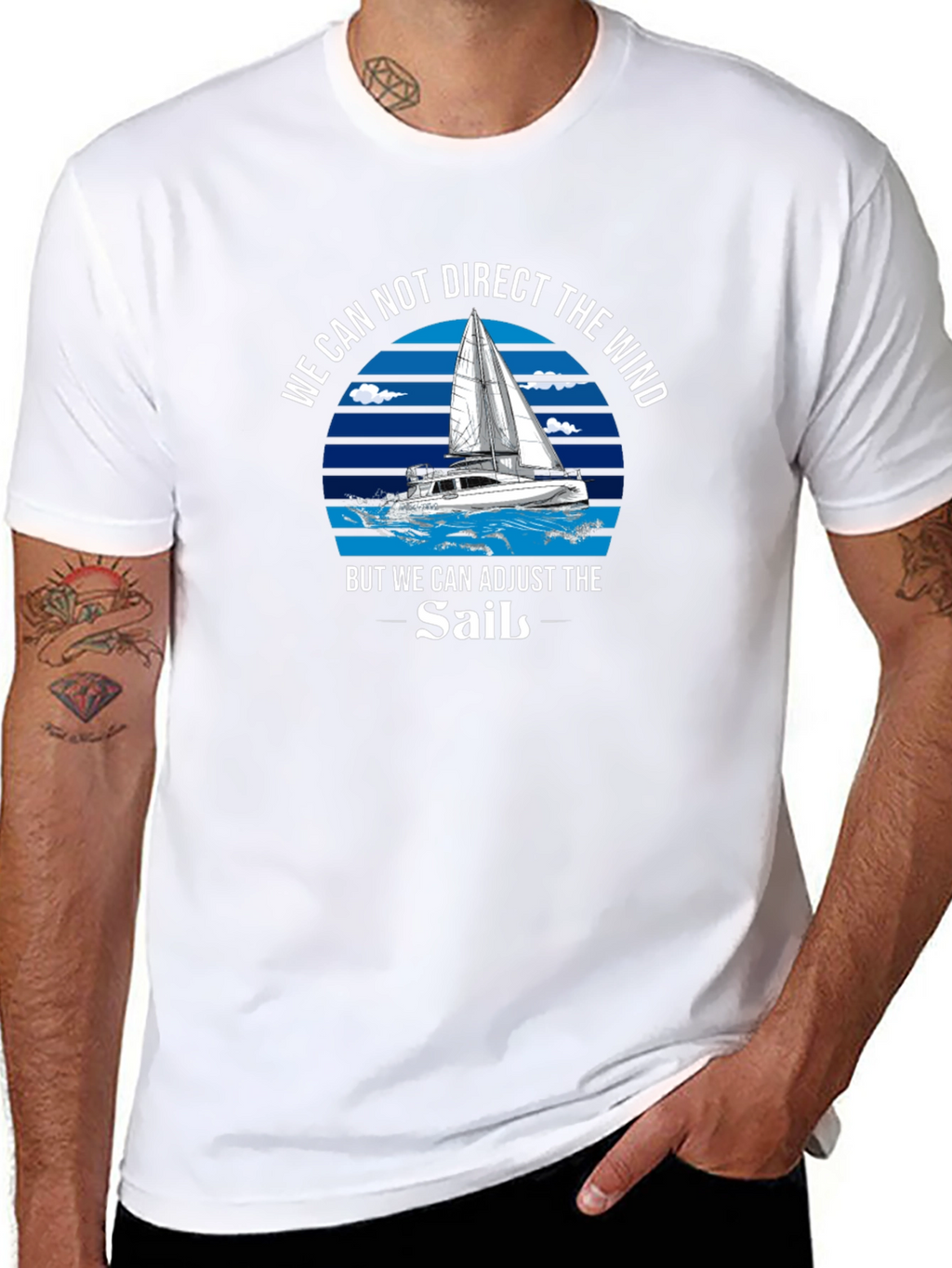 Sailboat T-Shirt - Adjust the Sails Motivational Tee